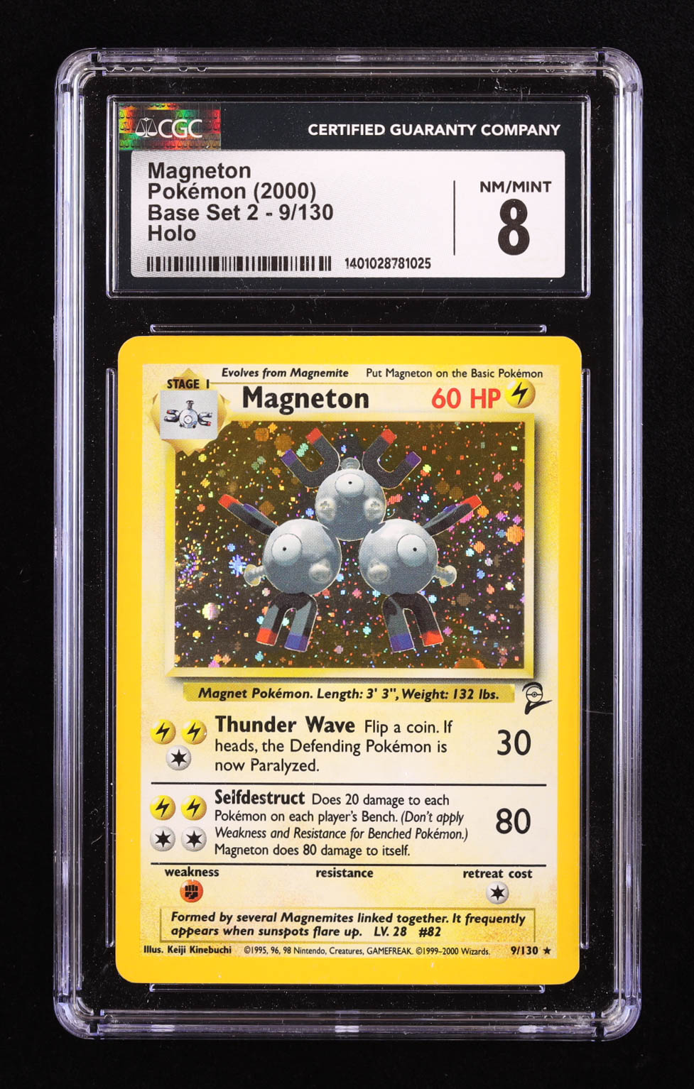 Magneton 2000 Pokemon Base 2 Unlimited #9 Holo (CGC 8) at PristineAuction.com Magneton 2000 Pokemon Base 2 Unlimited #9 Holo (CGC 8) at PristineAuction.com