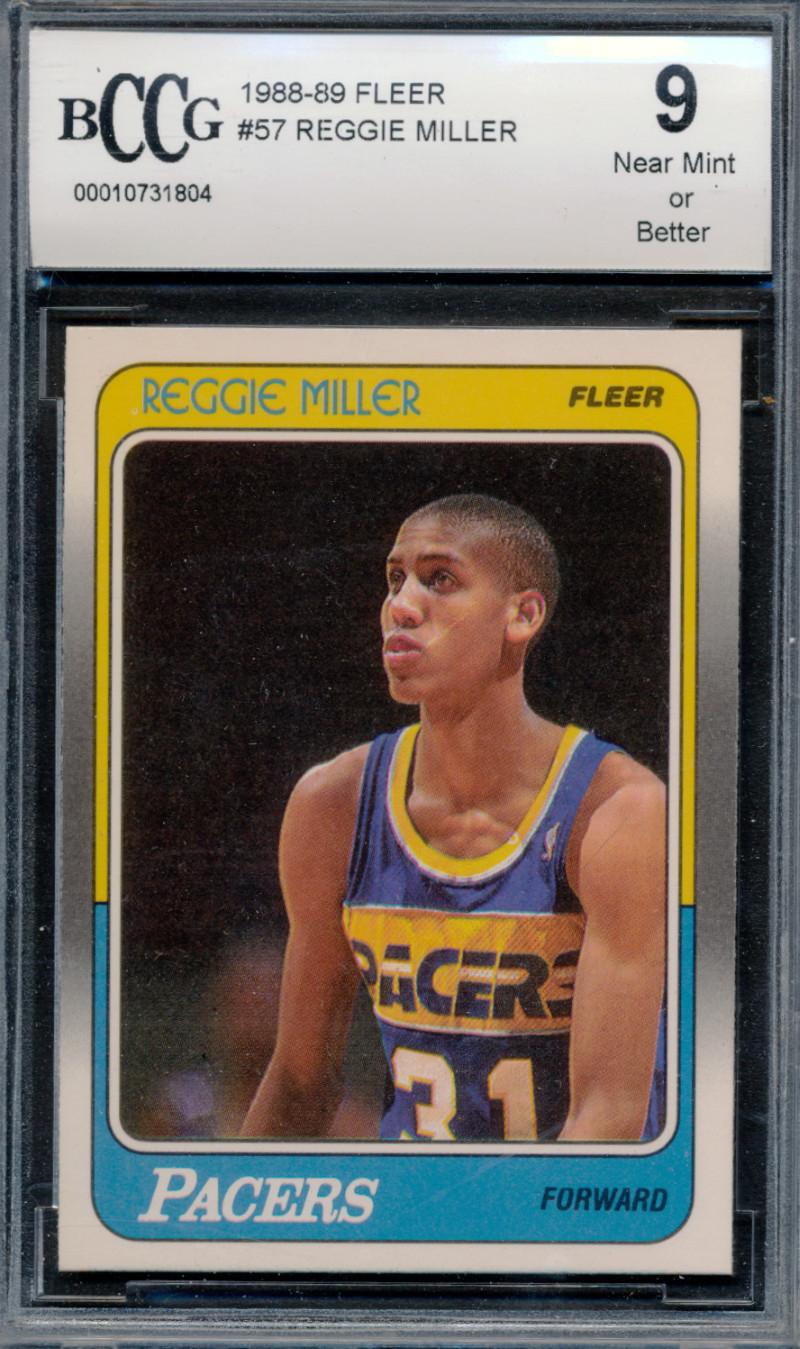 Reggie Miller 1988-89 Fleer #57 RC (BCCG 9) at PristineAuction.com Reggie Miller 1988-89 Fleer #57 RC (BCCG 9) at PristineAuction.com