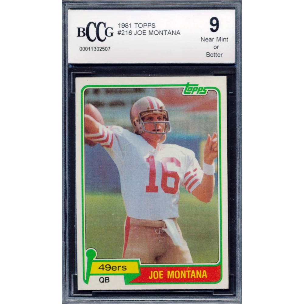 1981 Topps Joe Montana Rookie #216