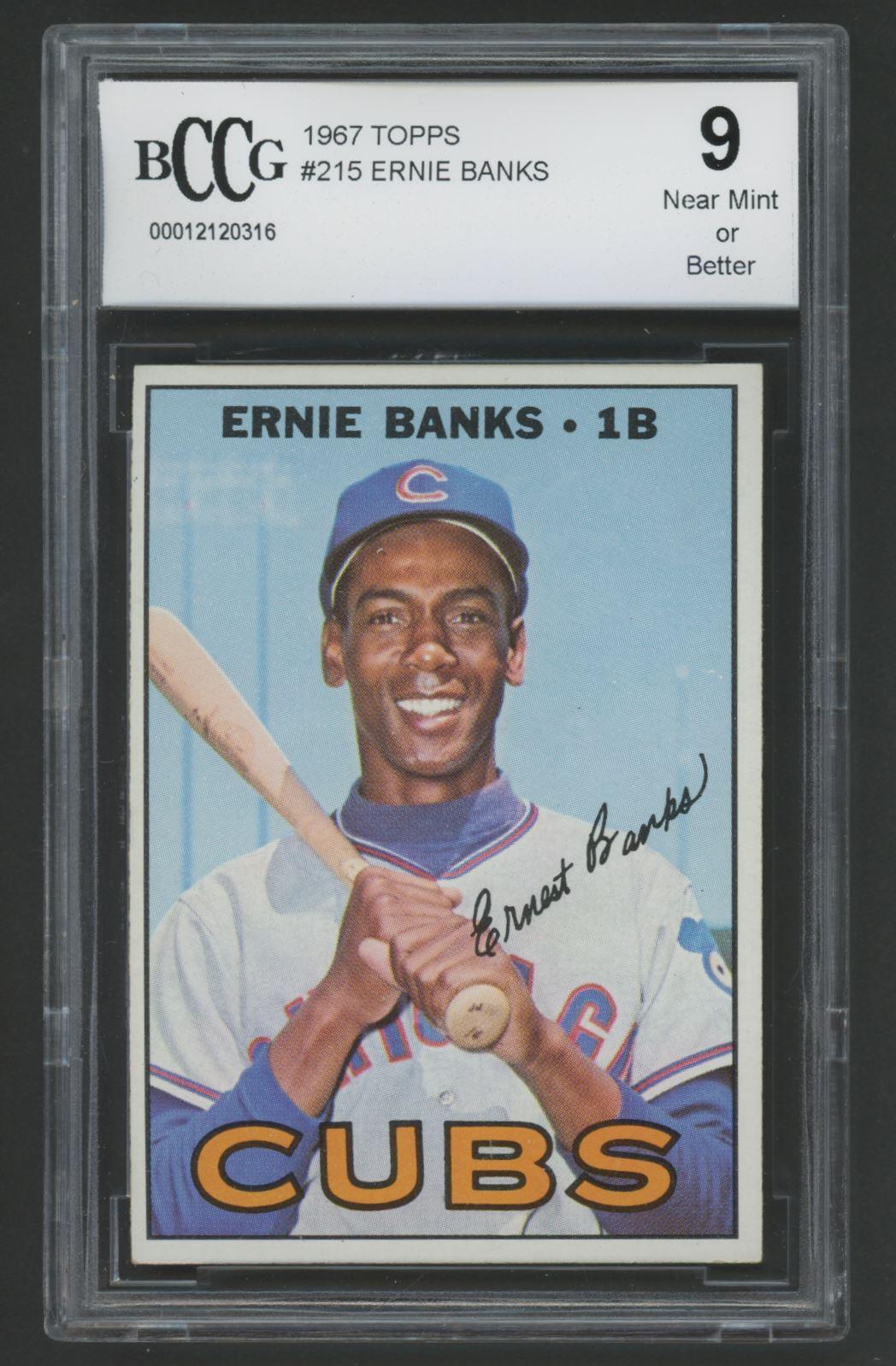 Ernie Banks 1967 Topps #215 (BCCG 9) at PristineAuction.com Ernie Banks 1967 Topps #215 (BCCG 9) at PristineAuction.com
