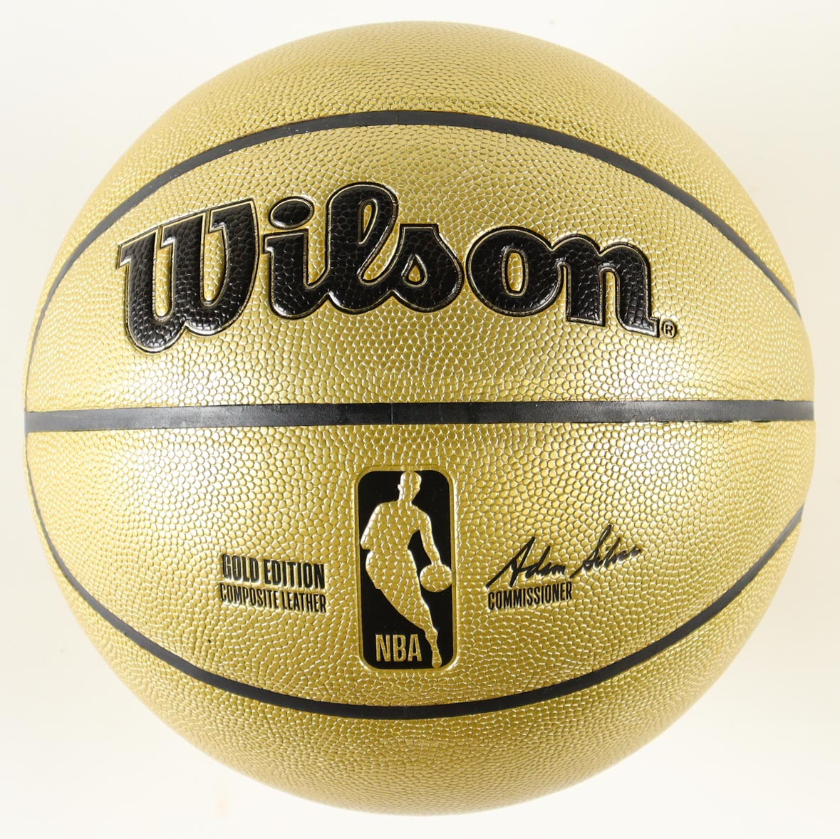 Magic Johnson Custom Magic Johnson & Larry Bird Signed Wilson Basketball With Custom Acrylic ...