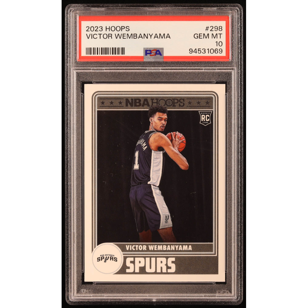Victor Wembanyama 2023-24 Hoops #298 RC (PSA 10) at PristineAuction.com