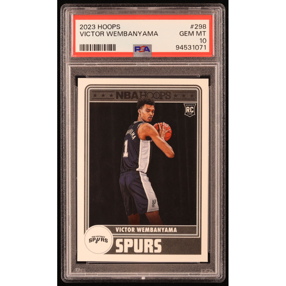 Victor Wembanyama 2023-24 Hoops #298 RC (PSA 10) at PristineAuction.com