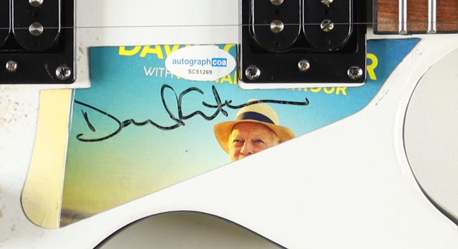 David Gilmour Signed "Pink Floyd" Epiphone Les Paul Electric Guitar (AutographCOA) at PristineAuction.com David Gilmour Signed "Pink Floyd" Epiphone Les Paul Electric Guitar (AutographCOA) at PristineAuction.com