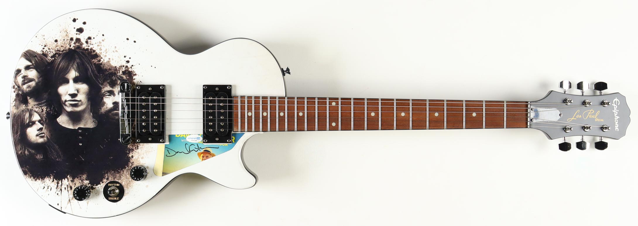 David Gilmour Signed "Pink Floyd" Epiphone Les Paul Electric Guitar (AutographCOA) at PristineAuction.com David Gilmour Signed "Pink Floyd" Epiphone Les Paul Electric Guitar (AutographCOA) at PristineAuction.com
