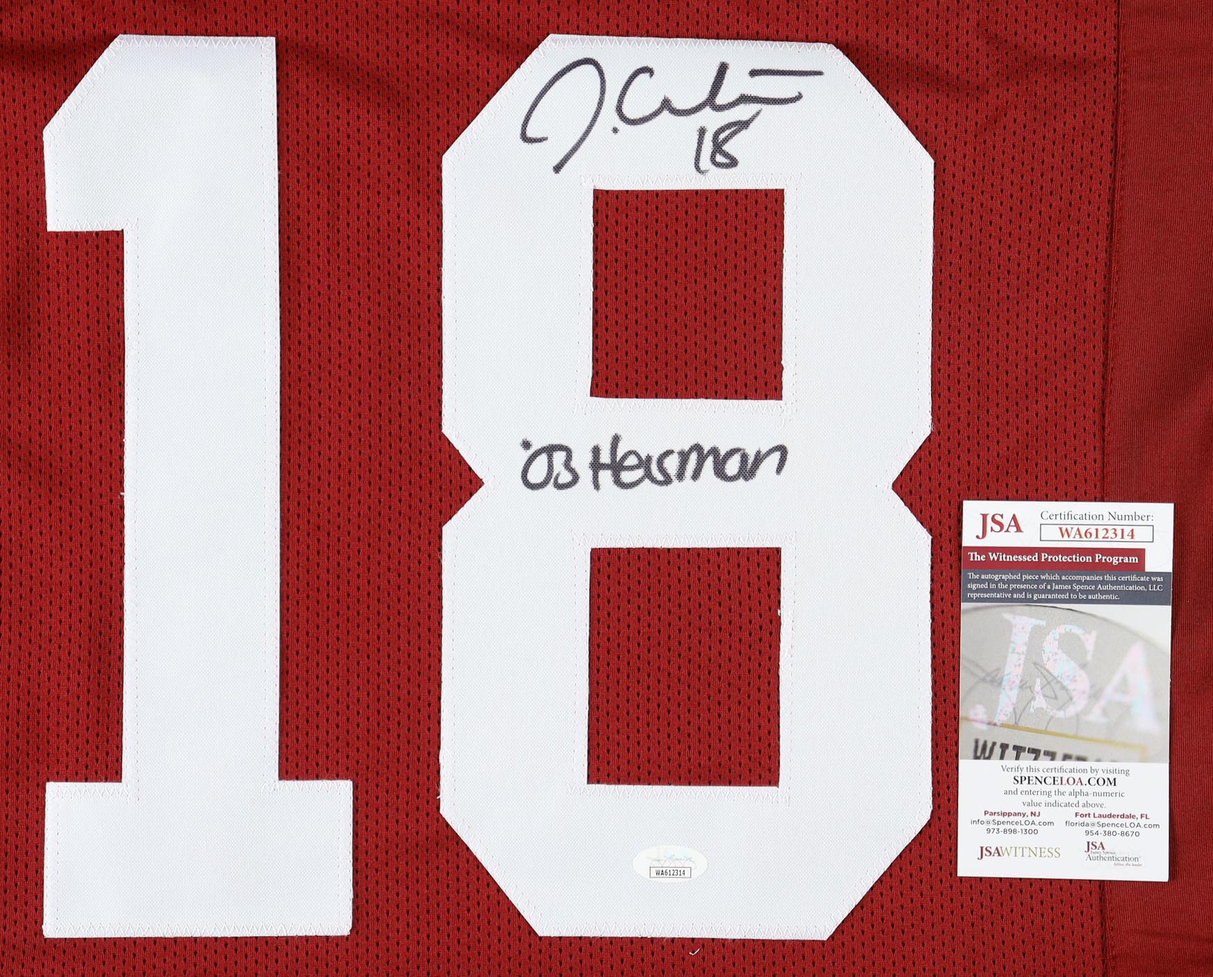 Jason White Signed Jersey Inscribed "03 Heisman" (JSA) at PristineAuction.com Jason White Signed Jersey Inscribed "03 Heisman" (JSA) at PristineAuction.com