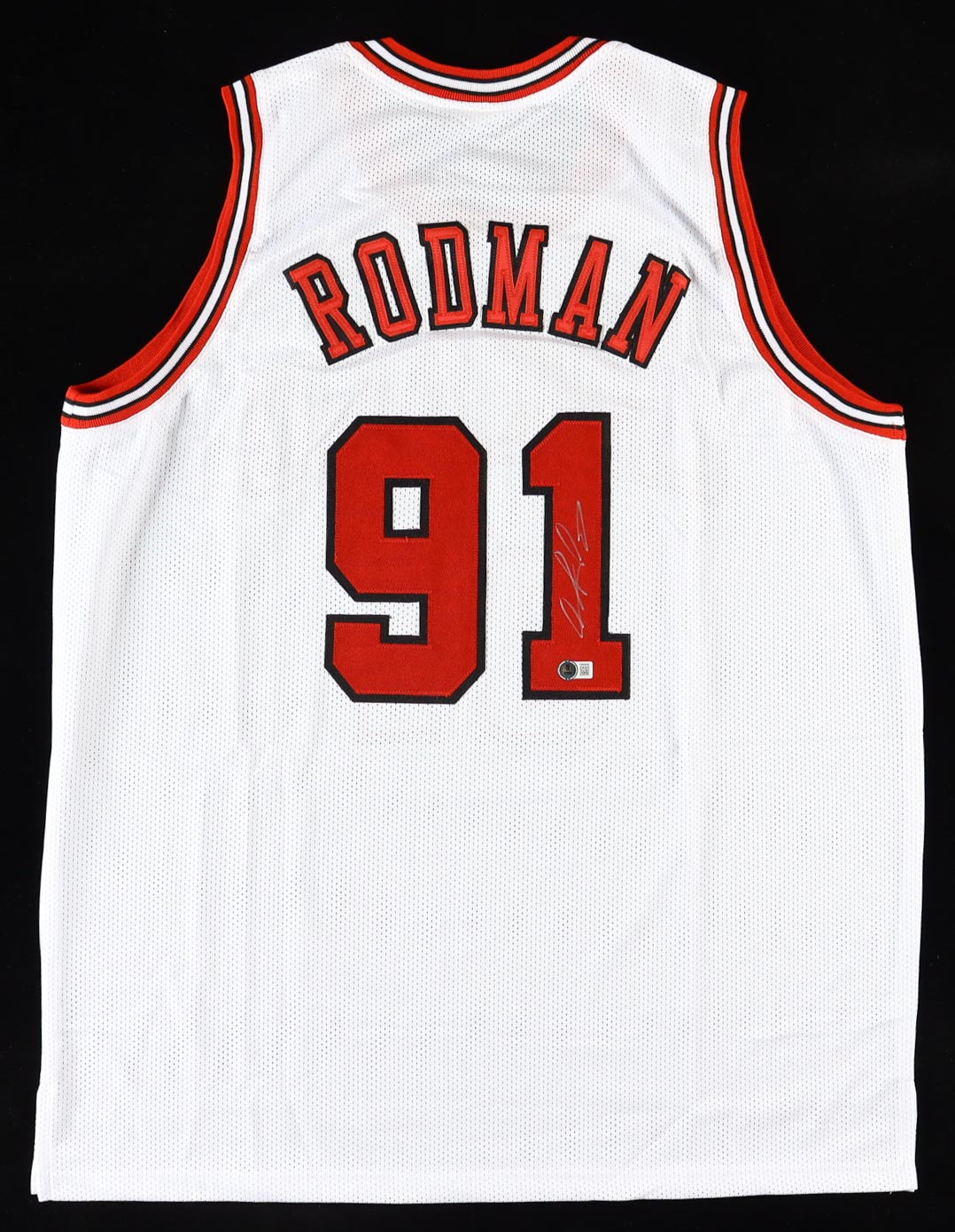 Dennis Rodman Signed Jersey (Beckett) at PristineAuction.com Dennis Rodman Signed Jersey (Beckett) at PristineAuction.com