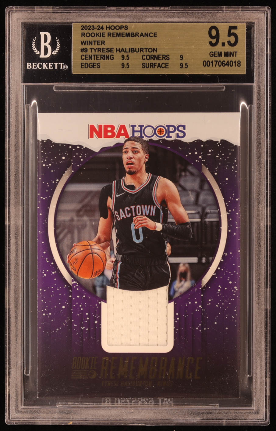 Tyrese Haliburton 2023-24 Hoops Rookie Remembrance Winter #9 (BGS 9.5) at PristineAuction.com Tyrese Haliburton 2023-24 Hoops Rookie Remembrance Winter #9 (BGS 9.5) at PristineAuction.com