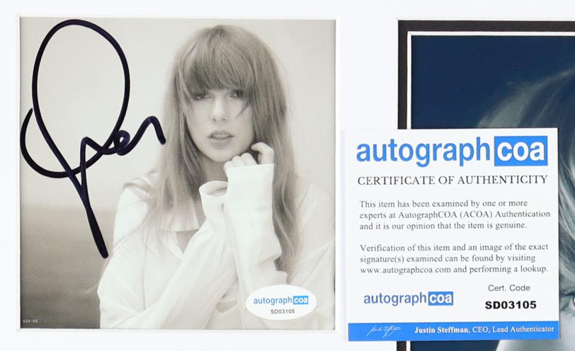 Taylor Swift Signed "The Tortured Poets Department" Custom Matted CD Insert (ACOA) at PristineAuction.com Taylor Swift Signed "The Tortured Poets Department" Custom Matted CD Insert (ACOA) at PristineAuction.com