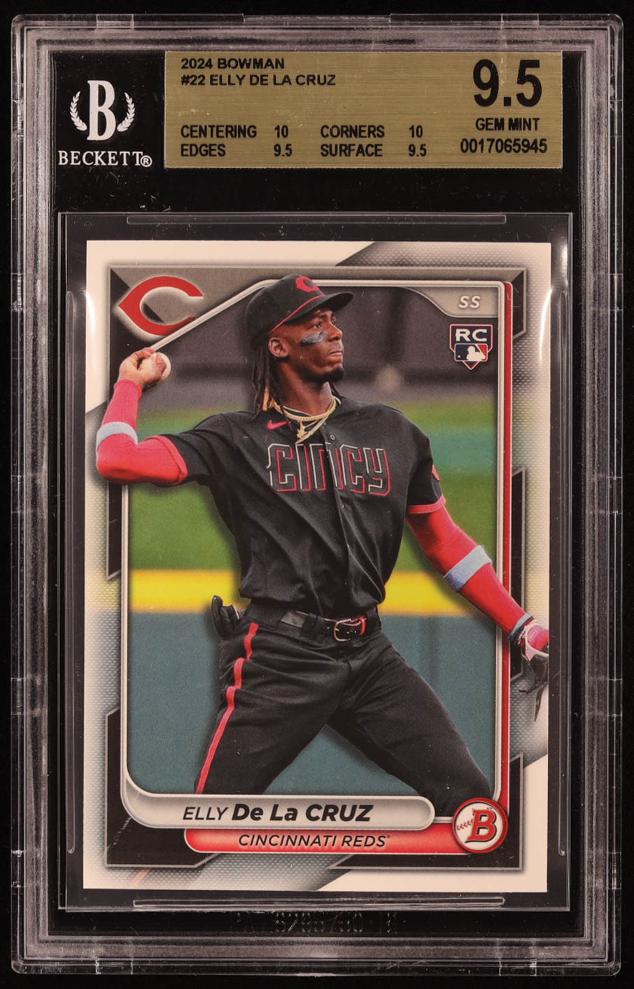 Elly De La Cruz 2024 Bowman #22 RC (BGS 9.5) at PristineAuction.com Elly De La Cruz 2024 Bowman #22 RC (BGS 9.5) at PristineAuction.com