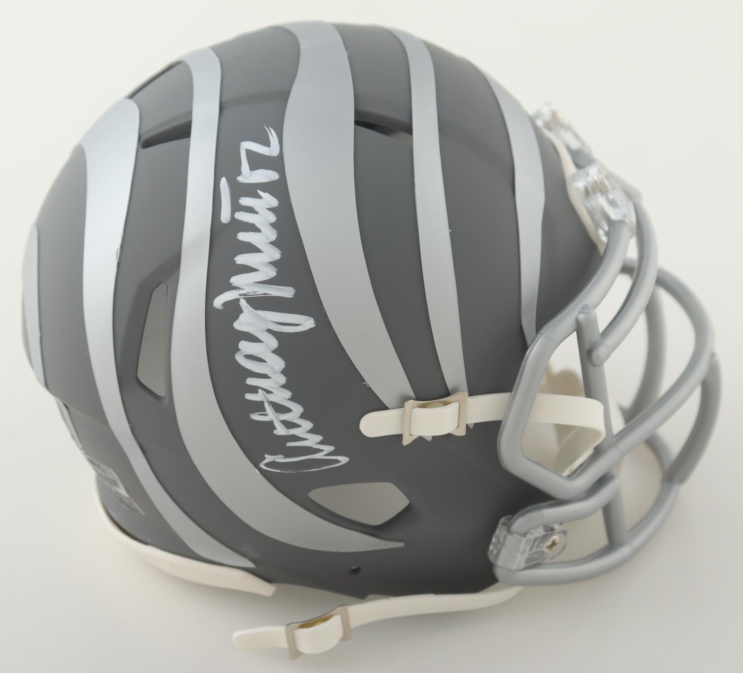 Anthony Munoz Signed Bengals Slate Alternate Speed Mini Helmet (Beckett) at PristineAuction.com Anthony Munoz Signed Bengals Slate Alternate Speed Mini Helmet (Beckett) at PristineAuction.com