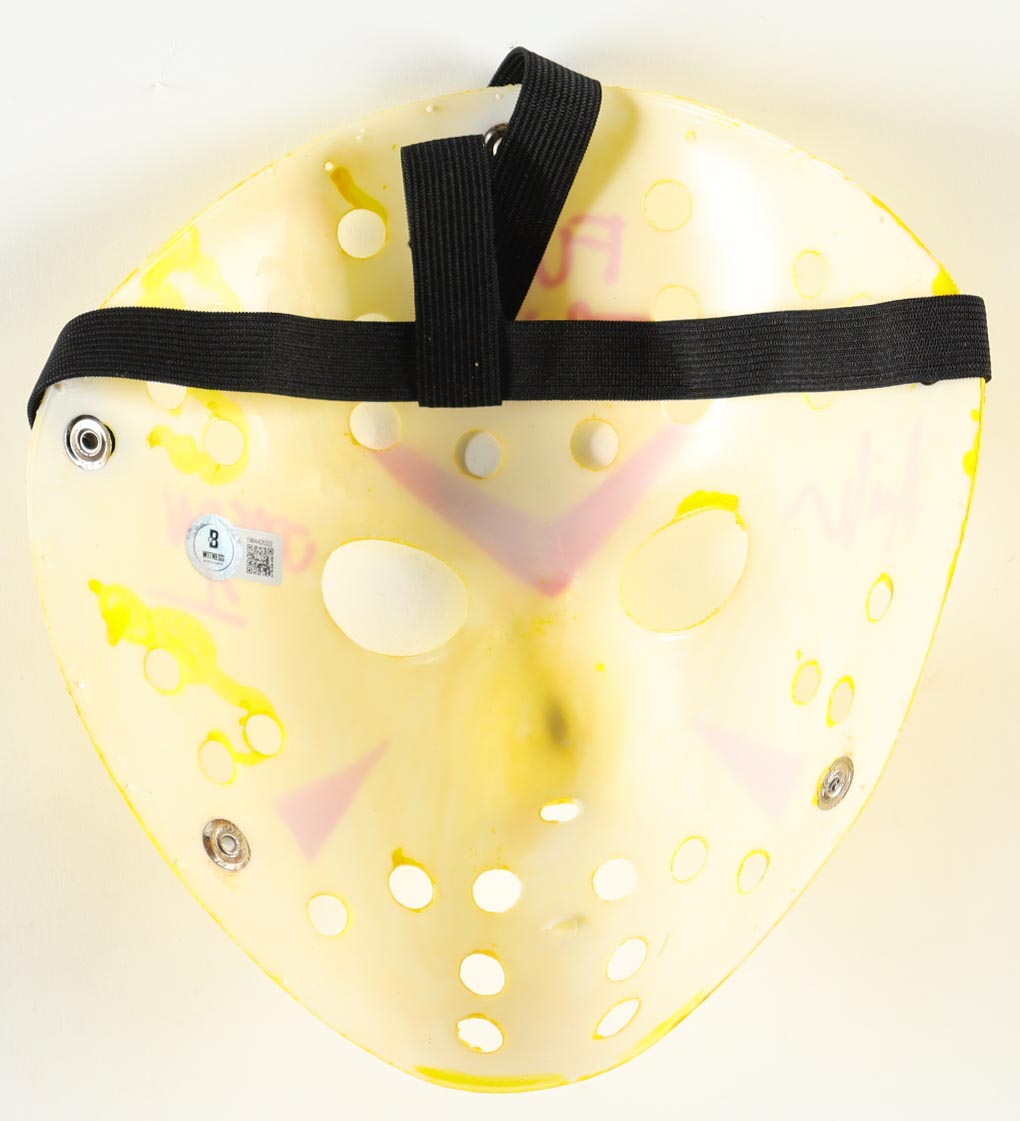 Ari Lehman Signed "Friday the 13th" Mask Inscribed "F*** Trump!" & "Jason 1" (JSA) at PristineAuction.com Ari Lehman Signed "Friday the 13th" Mask Inscribed "F*** Trump!" & "Jason 1" (JSA) at PristineAuction.com