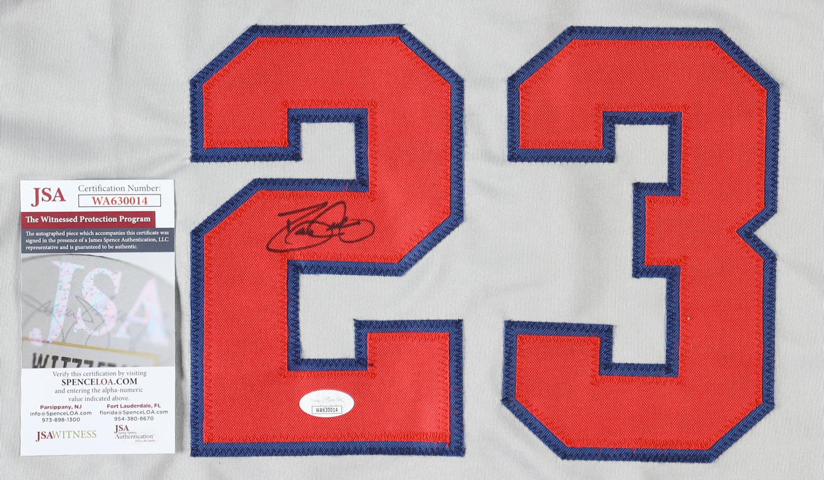 David Justice Signed Jersey (JSA) at PristineAuction.com David Justice Signed Jersey (JSA) at PristineAuction.com