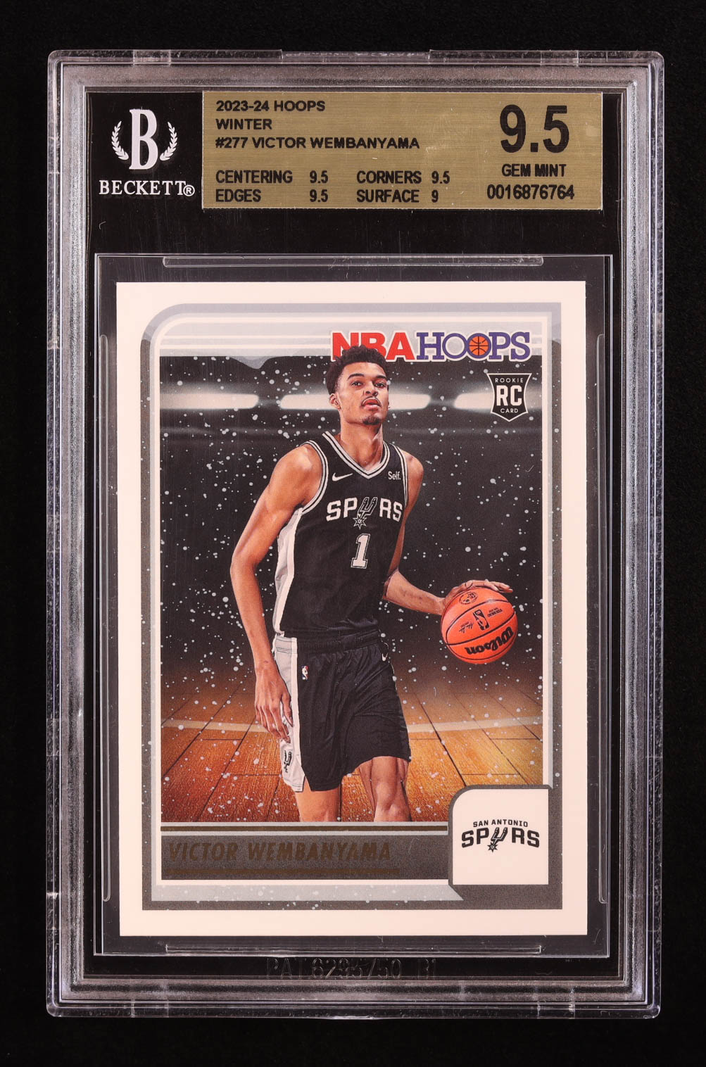 Victor Wembanyama 2023-24 Hoops Winter #277 RC (BGS 9.5) at PristineAuction.com Victor Wembanyama 2023-24 Hoops Winter #277 RC (BGS 9.5) at PristineAuction.com