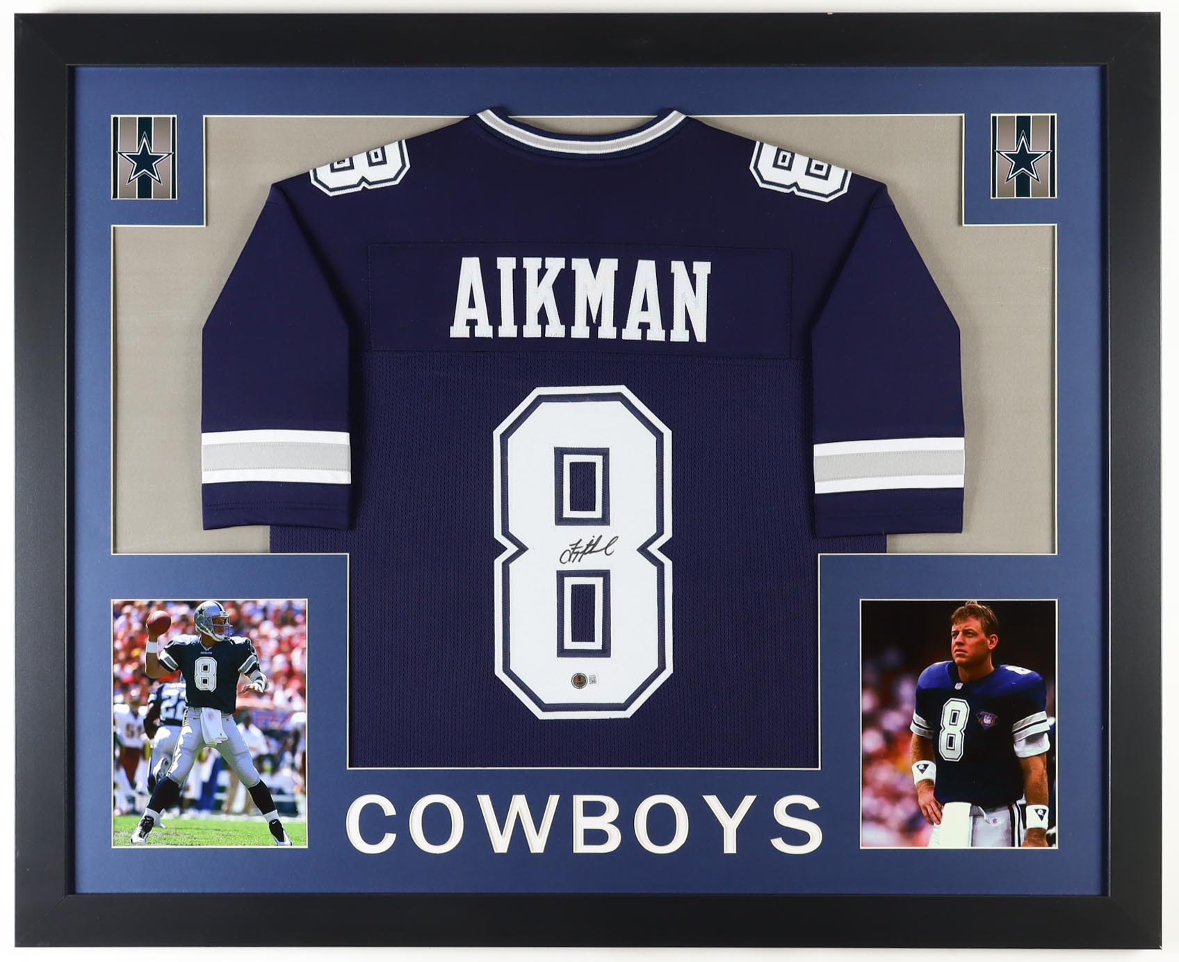 Troy Aikman Signed Custom Framed Jersey Display (Beckett) at PristineAuction.com Troy Aikman Signed Custom Framed Jersey Display (Beckett) at PristineAuction.com
