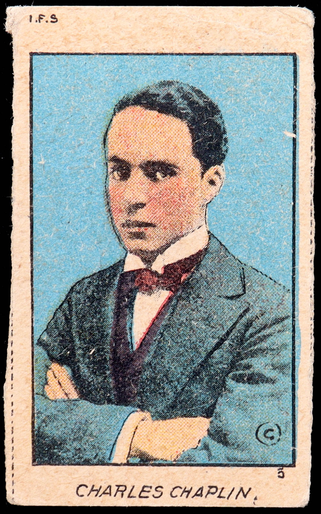 Charlie Chaplin 1920s Tobacco Cigarette Card at PristineAuction.com Charlie Chaplin 1920s Tobacco Cigarette Card at PristineAuction.com