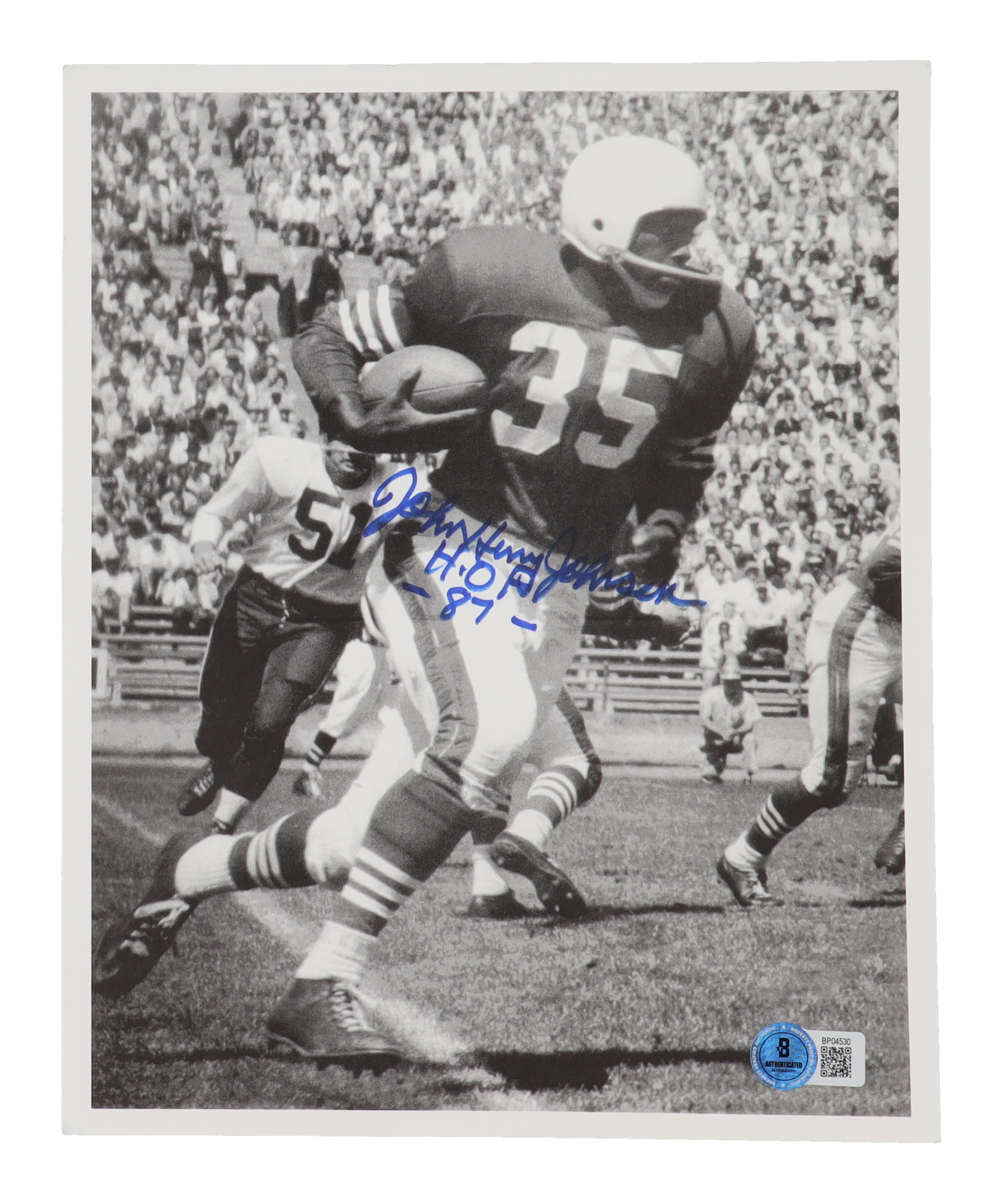 John Henry Johnson Signed 49ers 8x10 Photo Inscribed "H.O.F. -87-" (Beckett) at PristineAuction.com John Henry Johnson Signed 49ers 8x10 Photo Inscribed "H.O.F. -87-" (Beckett) at PristineAuction.com