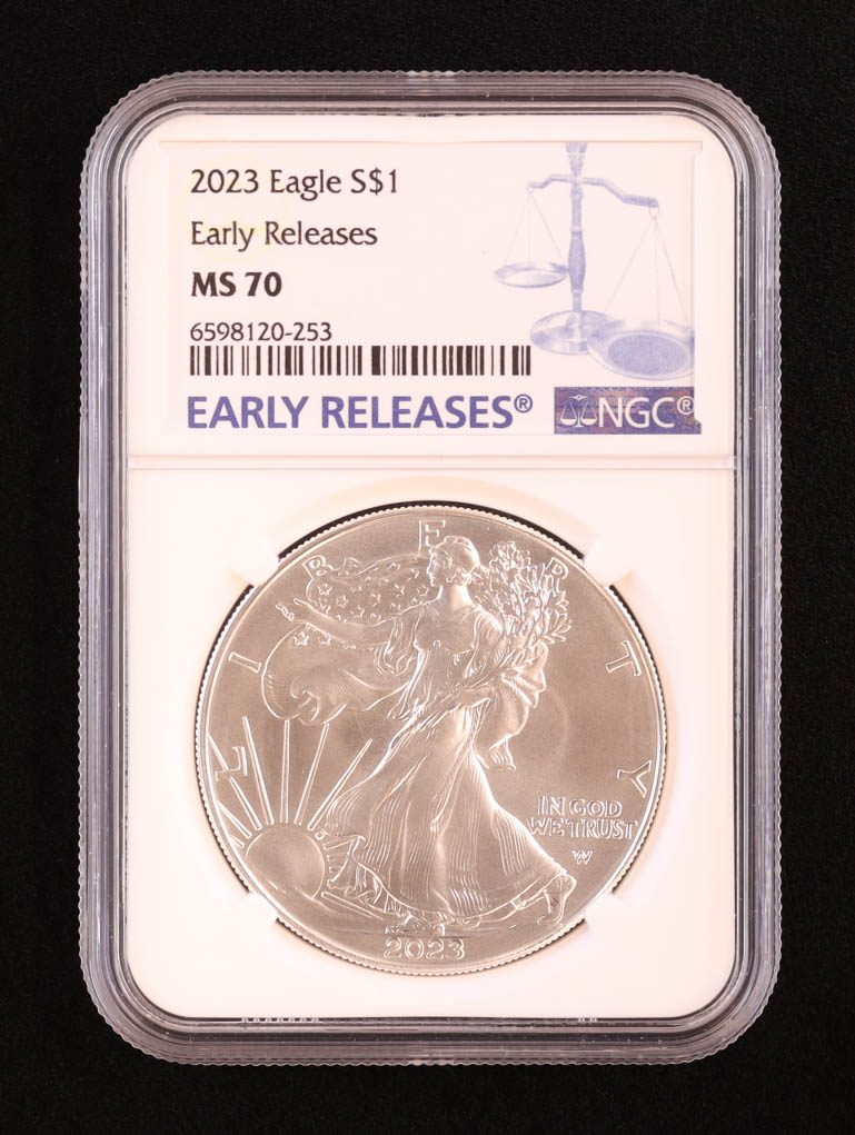 2023 American Silver Eagle - Early Releases (NGC MS70) at PristineAuction.com 2023 American Silver Eagle - Early Releases (NGC MS70) at PristineAuction.com