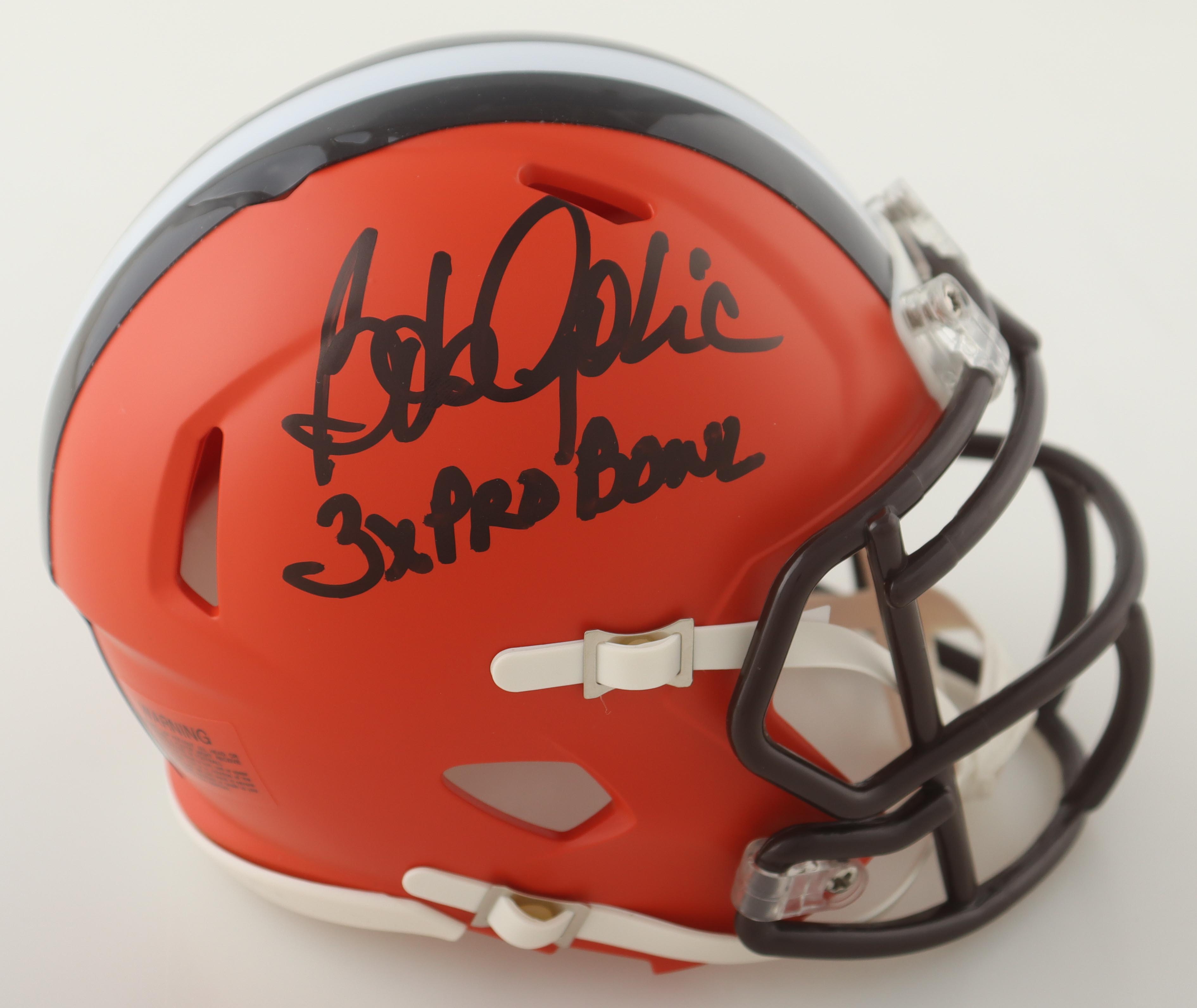 Bob Golic Signed Browns Speed Mini Helmet Inscribed "3x Pro Bowl" (JSA) at PristineAuction.com Bob Golic Signed Browns Speed Mini Helmet Inscribed "3x Pro Bowl" (JSA) at PristineAuction.com