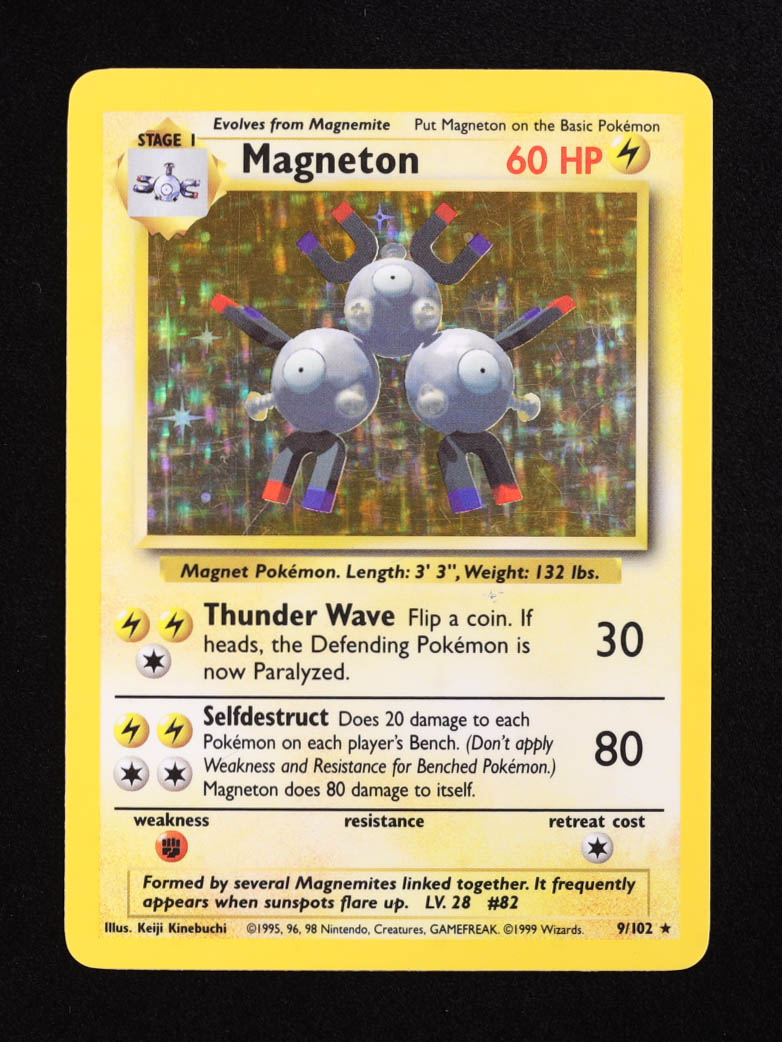 Magneton 1999 Pokemon Base Unlimited #9 Holo at PristineAuction.com Magneton 1999 Pokemon Base Unlimited #9 Holo at PristineAuction.com