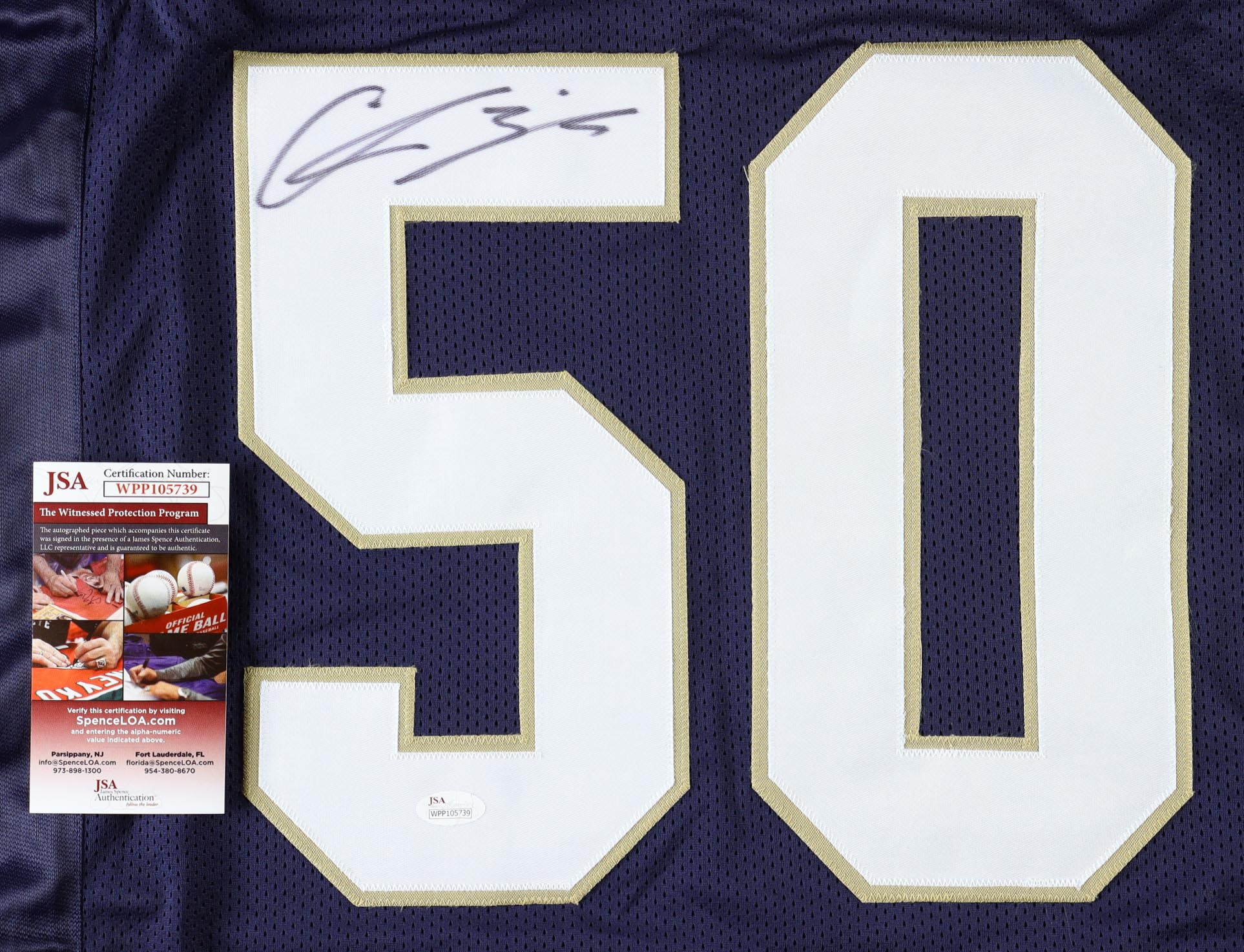 Chris Zorich Signed Jersey (JSA) at PristineAuction.com Chris Zorich Signed Jersey (JSA) at PristineAuction.com