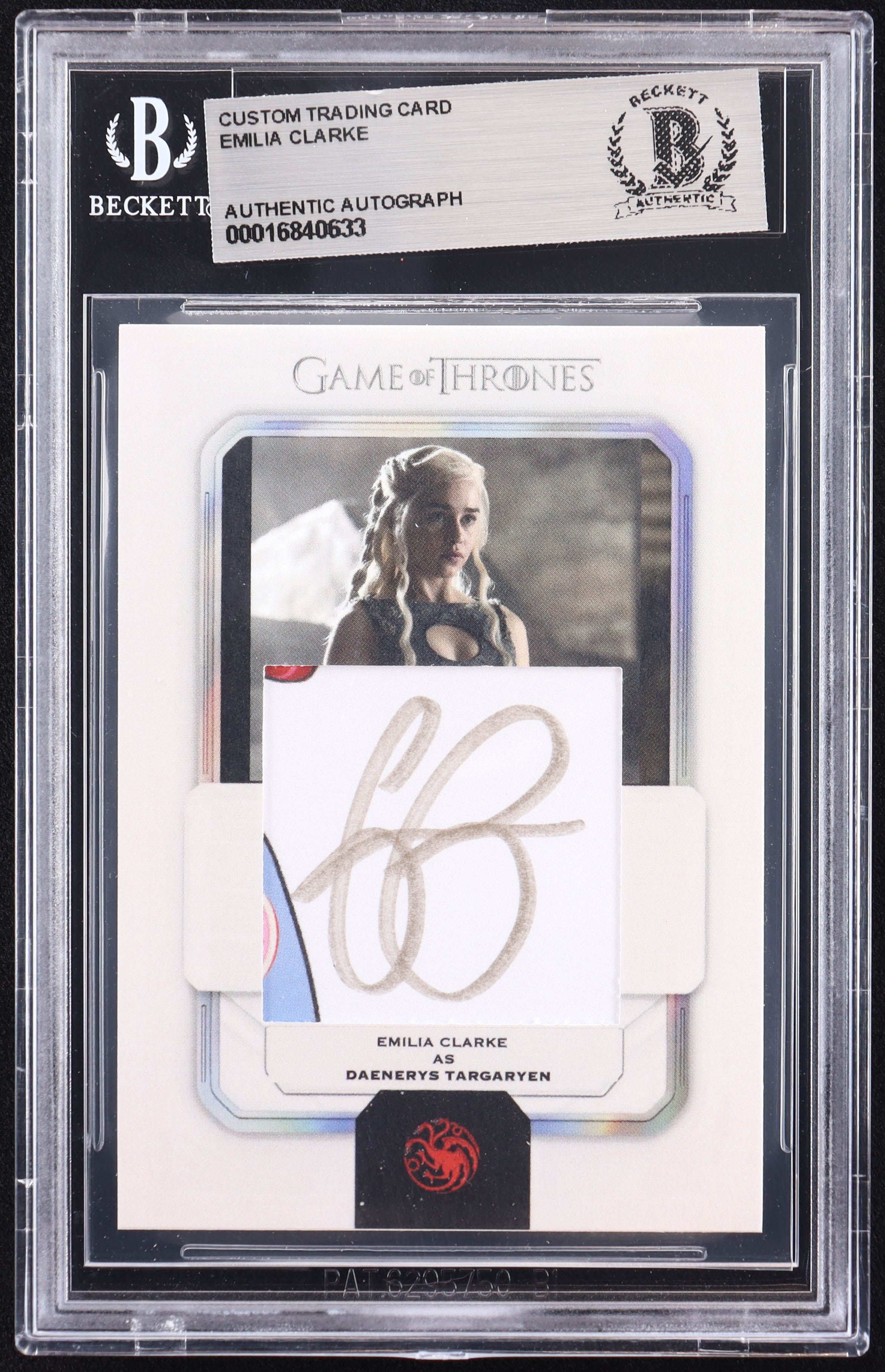 Emilia Clarke Signed "Game of Thrones" Custom Trading Card (BGS) at PristineAuction.com Emilia Clarke Signed "Game of Thrones" Custom Trading Card (BGS) at PristineAuction.com