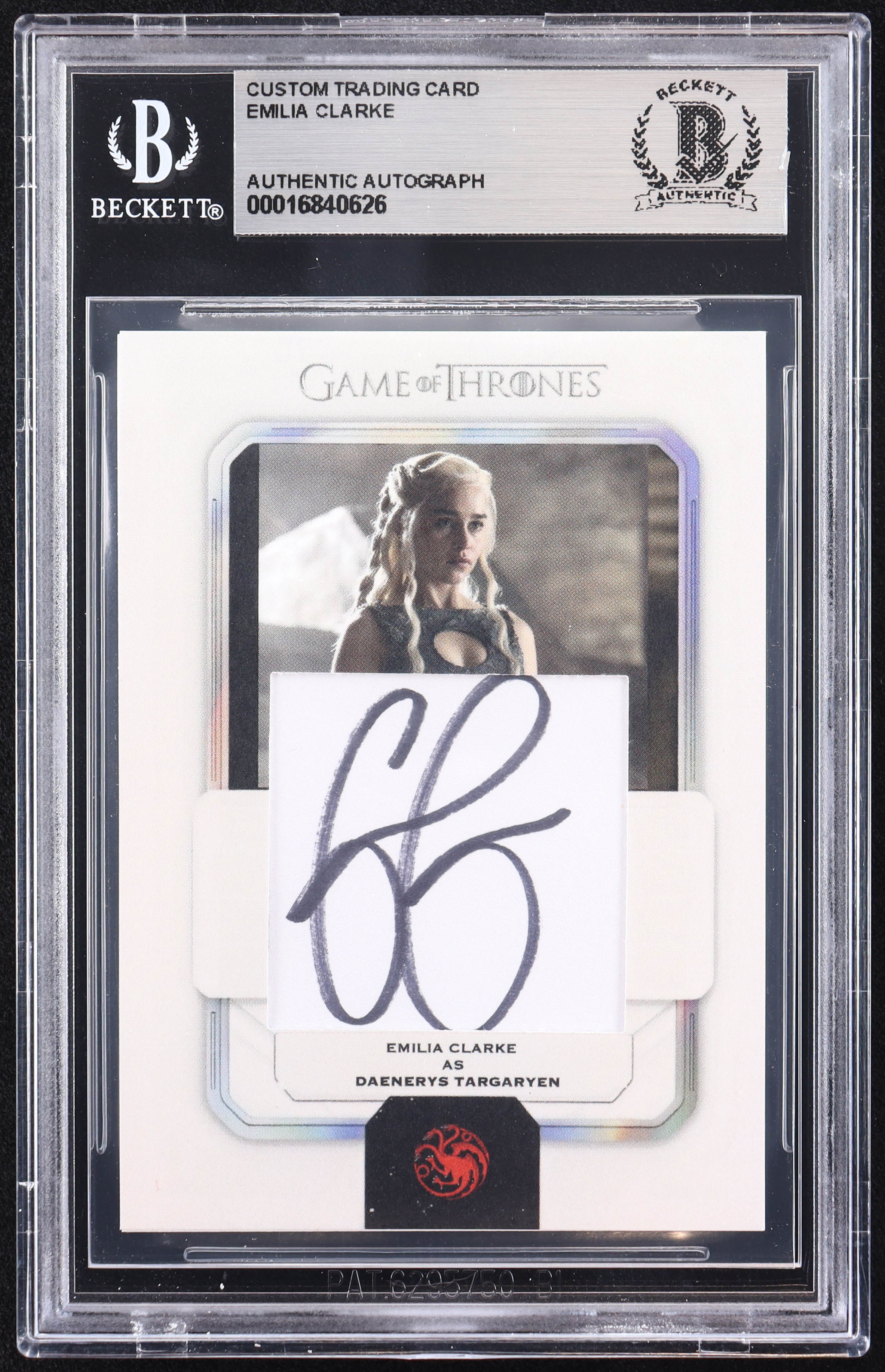 Emilia Clarke Signed "Game of Thrones" Custom Trading Card (BGS) at PristineAuction.com Emilia Clarke Signed "Game of Thrones" Custom Trading Card (BGS) at PristineAuction.com