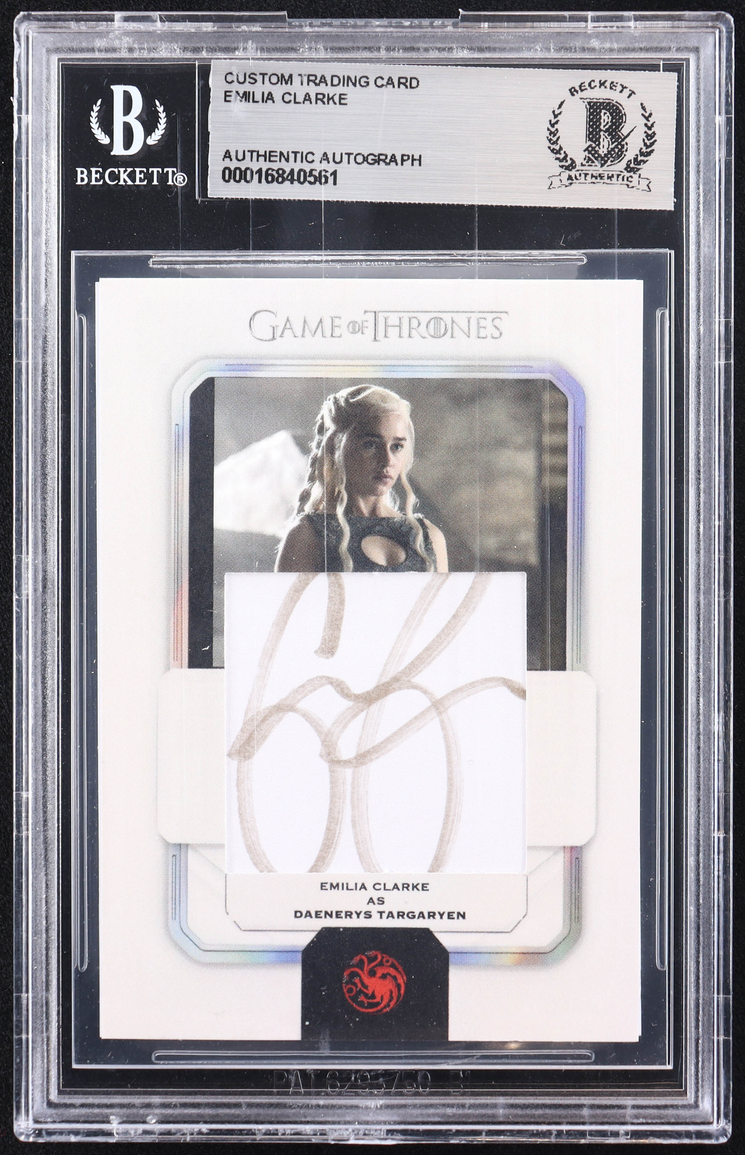 Emilia Clarke Signed "Game of Thrones" Custom Trading Card (BGS) at PristineAuction.com Emilia Clarke Signed "Game of Thrones" Custom Trading Card (BGS) at PristineAuction.com