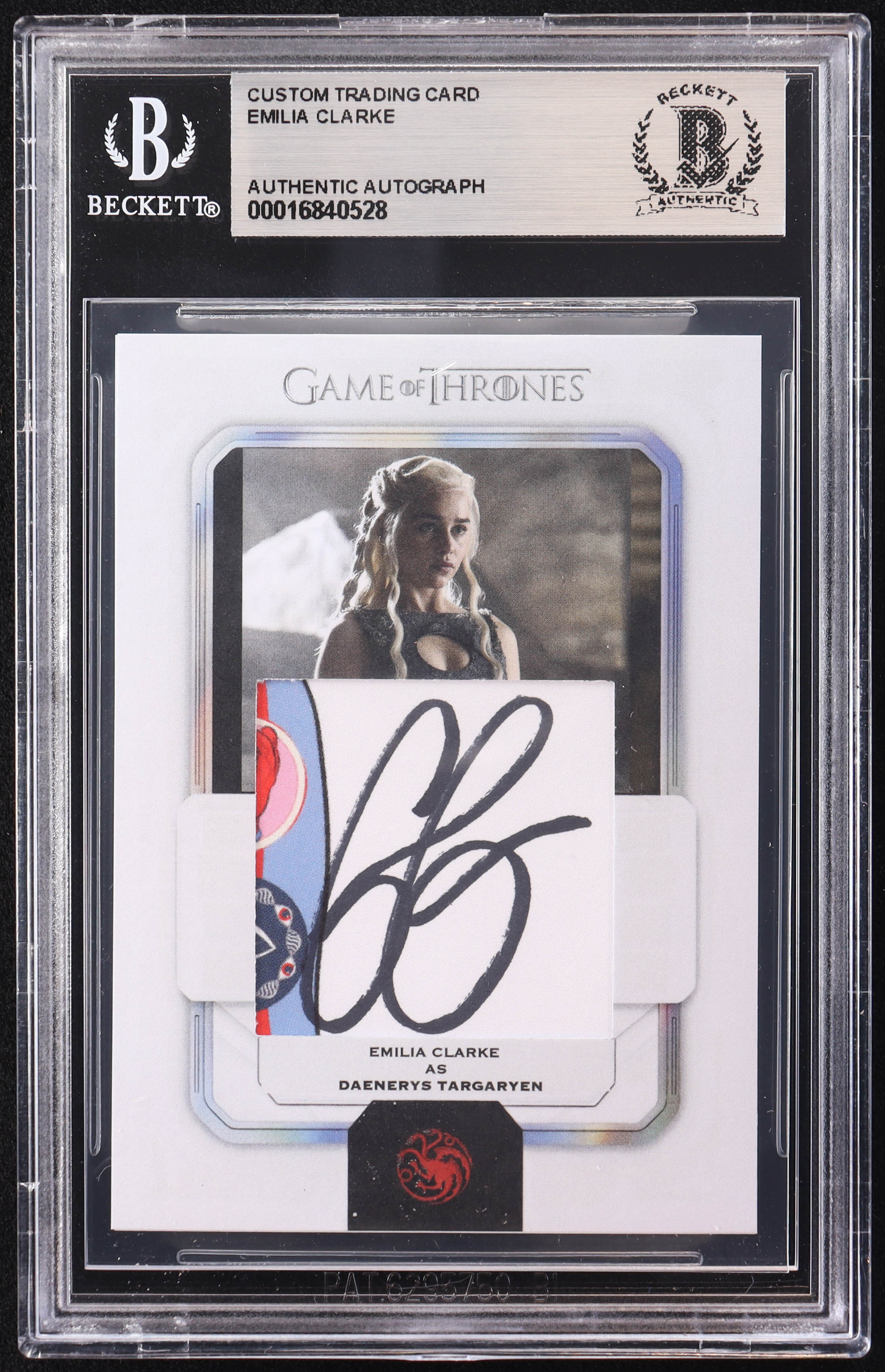 Emilia Clarke Signed "Game of Thrones" Custom Trading Card (BGS) at PristineAuction.com Emilia Clarke Signed "Game of Thrones" Custom Trading Card (BGS) at PristineAuction.com