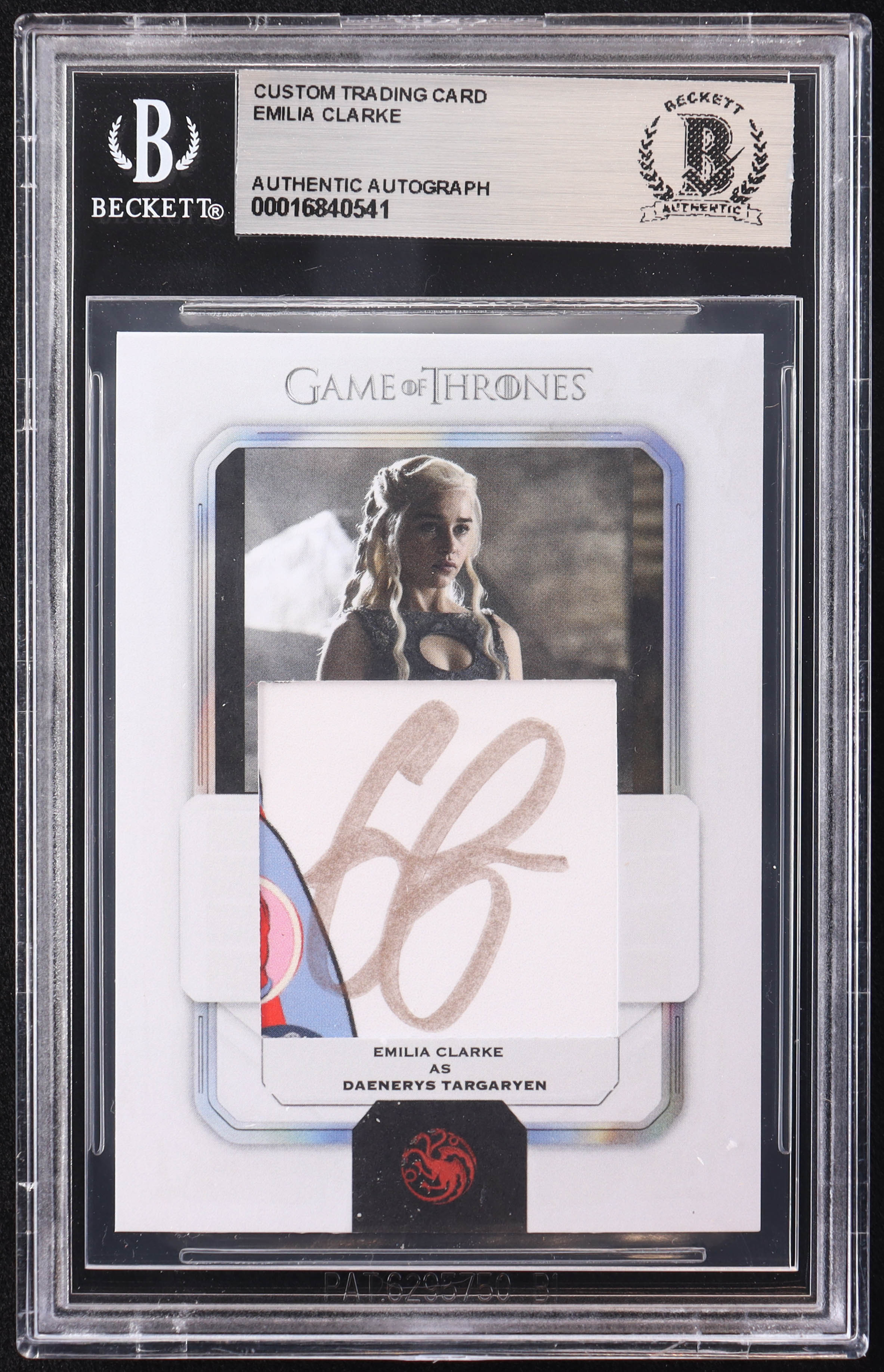 Emilia Clarke Signed "Game of Thrones" Custom Trading Card (BGS) at PristineAuction.com Emilia Clarke Signed "Game of Thrones" Custom Trading Card (BGS) at PristineAuction.com