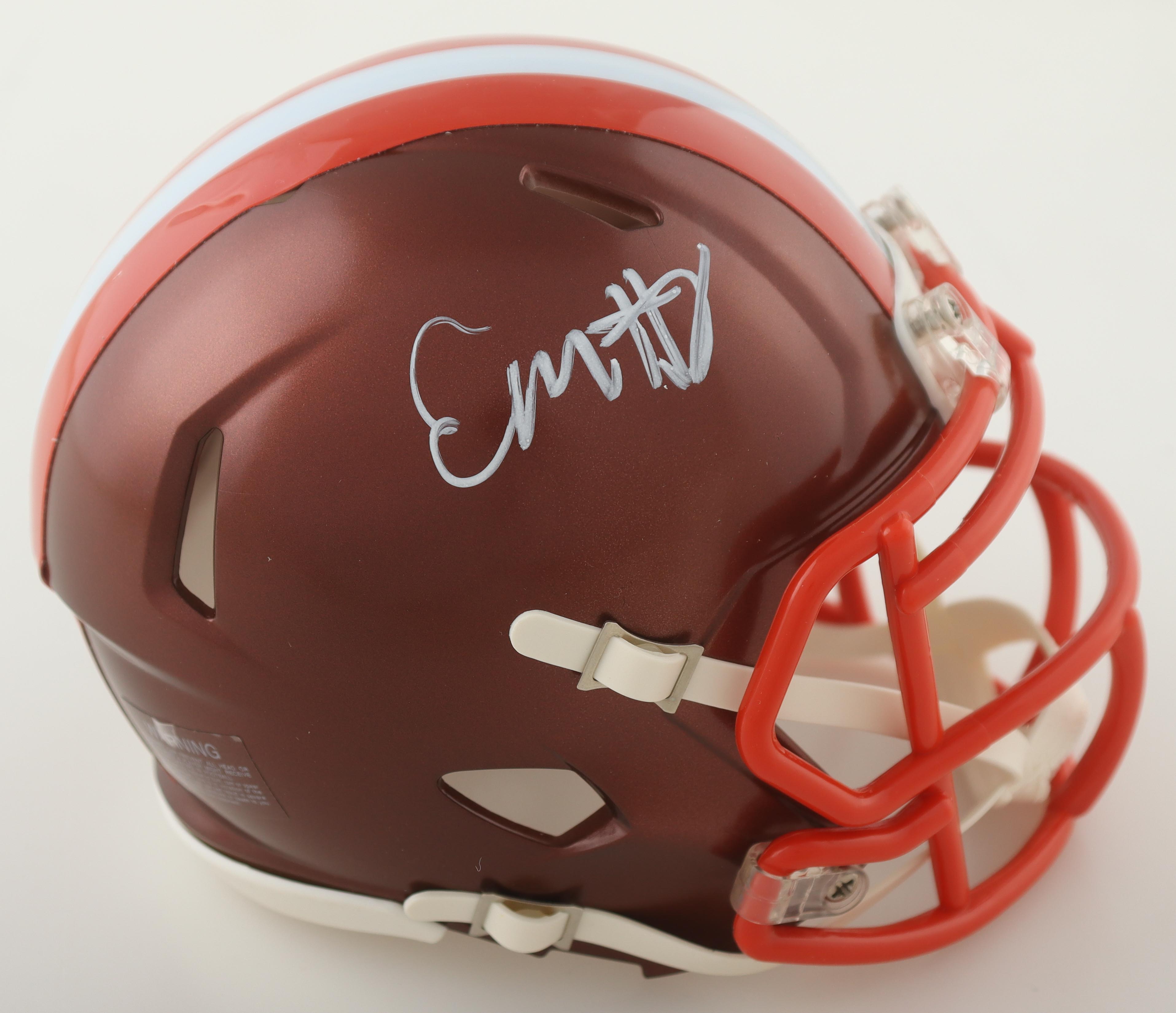 Elijah Moore Signed Browns Flash Alternate Speed Mini Helmet (JSA) at PristineAuction.com Elijah Moore Signed Browns Flash Alternate Speed Mini Helmet (JSA) at PristineAuction.com