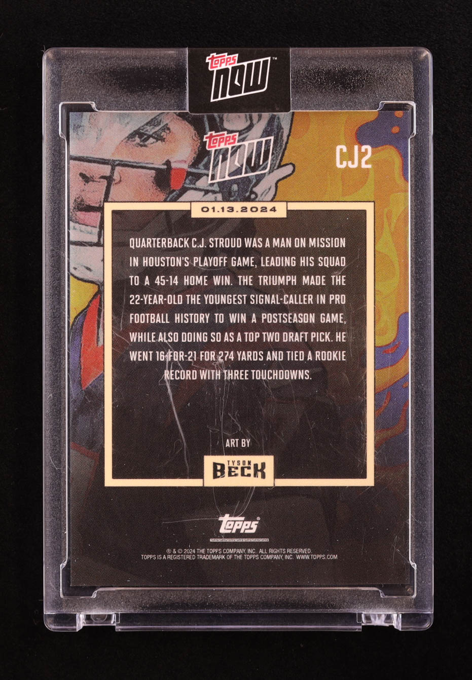 CJ Stroud 2023 Topps Now CJ Stroud Record Breaker #CJ2 RC at PristineAuction.com CJ Stroud 2023 Topps Now CJ Stroud Record Breaker #CJ2 RC at PristineAuction.com