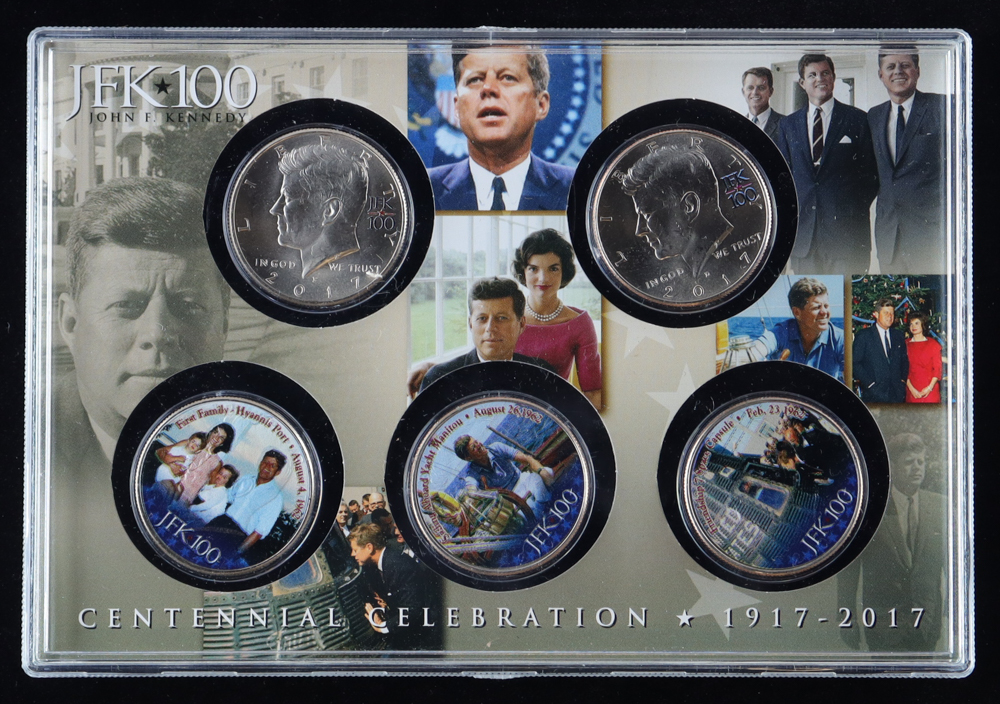John F. Kennedy Centennial Celebration 2017 Set of (5) Half Dollar Coins at PristineAuction.com John F. Kennedy Centennial Celebration 2017 Set of (5) Half Dollar Coins at PristineAuction.com