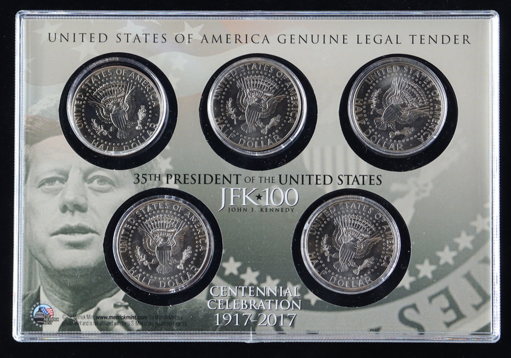 John F. Kennedy Centennial Celebration 2017 Set of (5) Half Dollar Coins at PristineAuction.com John F. Kennedy Centennial Celebration 2017 Set of (5) Half Dollar Coins at PristineAuction.com