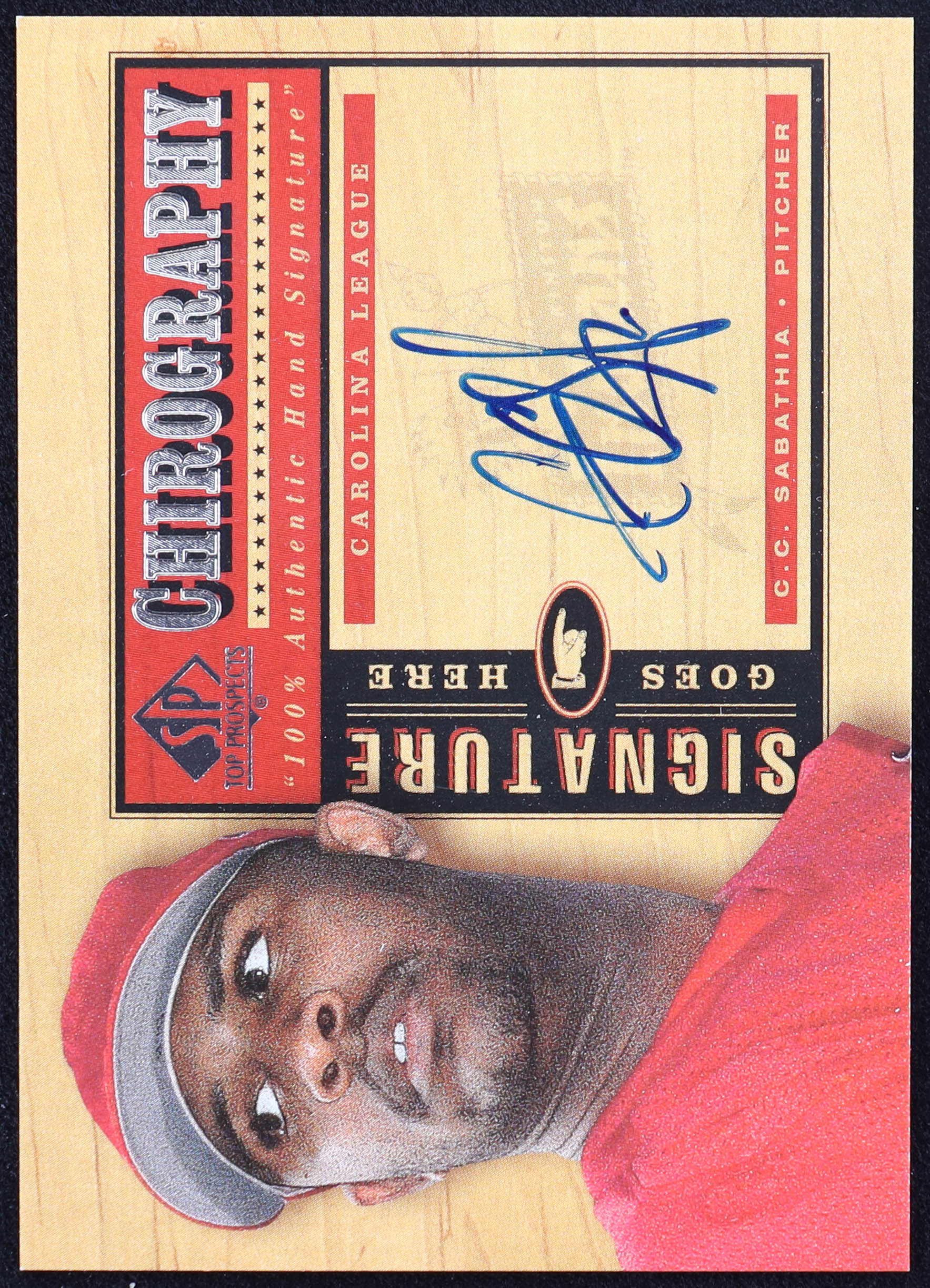 C.C. Sabathia 2001 SP Top Prospects Chirography #CS RC at PristineAuction.com C.C. Sabathia 2001 SP Top Prospects Chirography #CS RC at PristineAuction.com