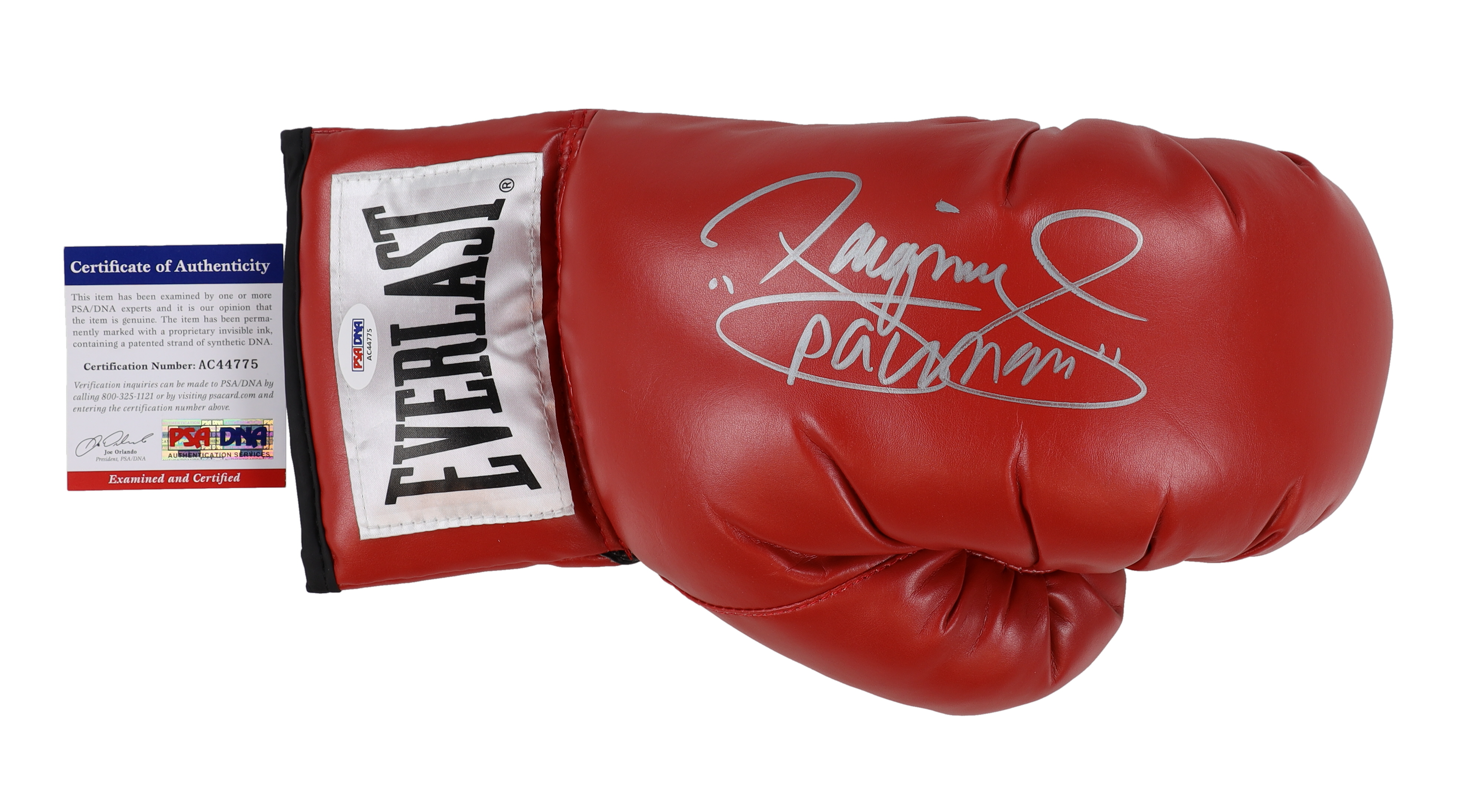 Manny Pacquiao Signed Everlast Boxing Glove Inscribed "Pac Man" (PSA) at PristineAuction.com Manny Pacquiao Signed Everlast Boxing Glove Inscribed "Pac Man" (PSA) at PristineAuction.com