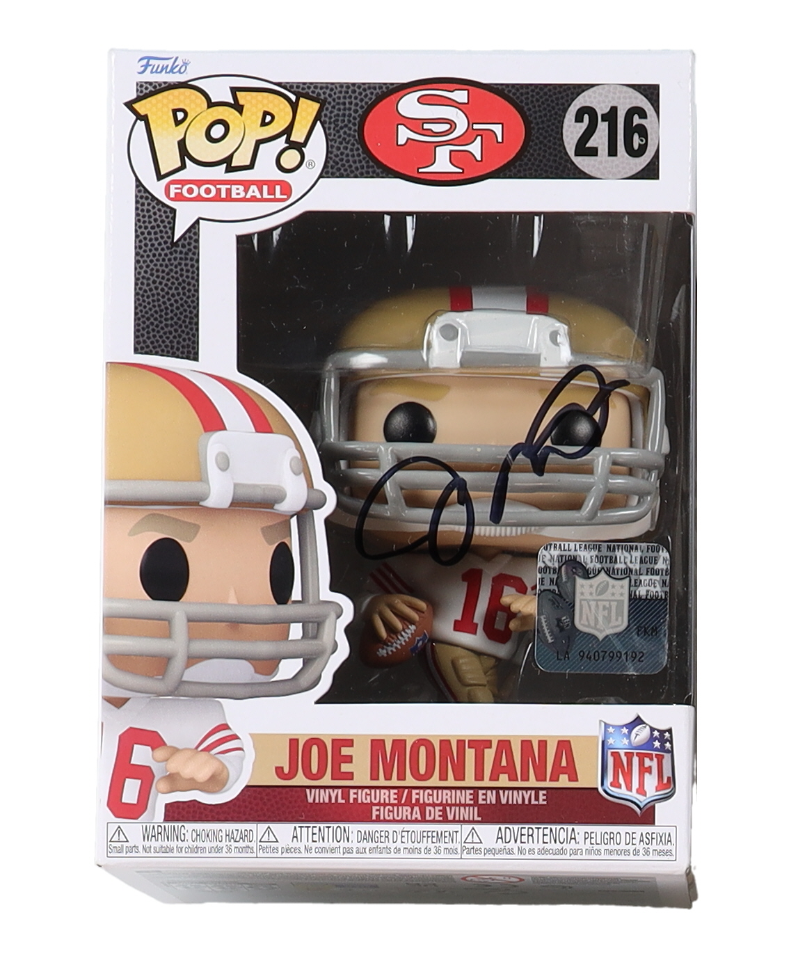 Joe Montana Signed 49ers #216 Funko Pop Vinyl Figure (Montana) at PristineAuction.com Joe Montana Signed 49ers #216 Funko Pop Vinyl Figure (Montana) at PristineAuction.com