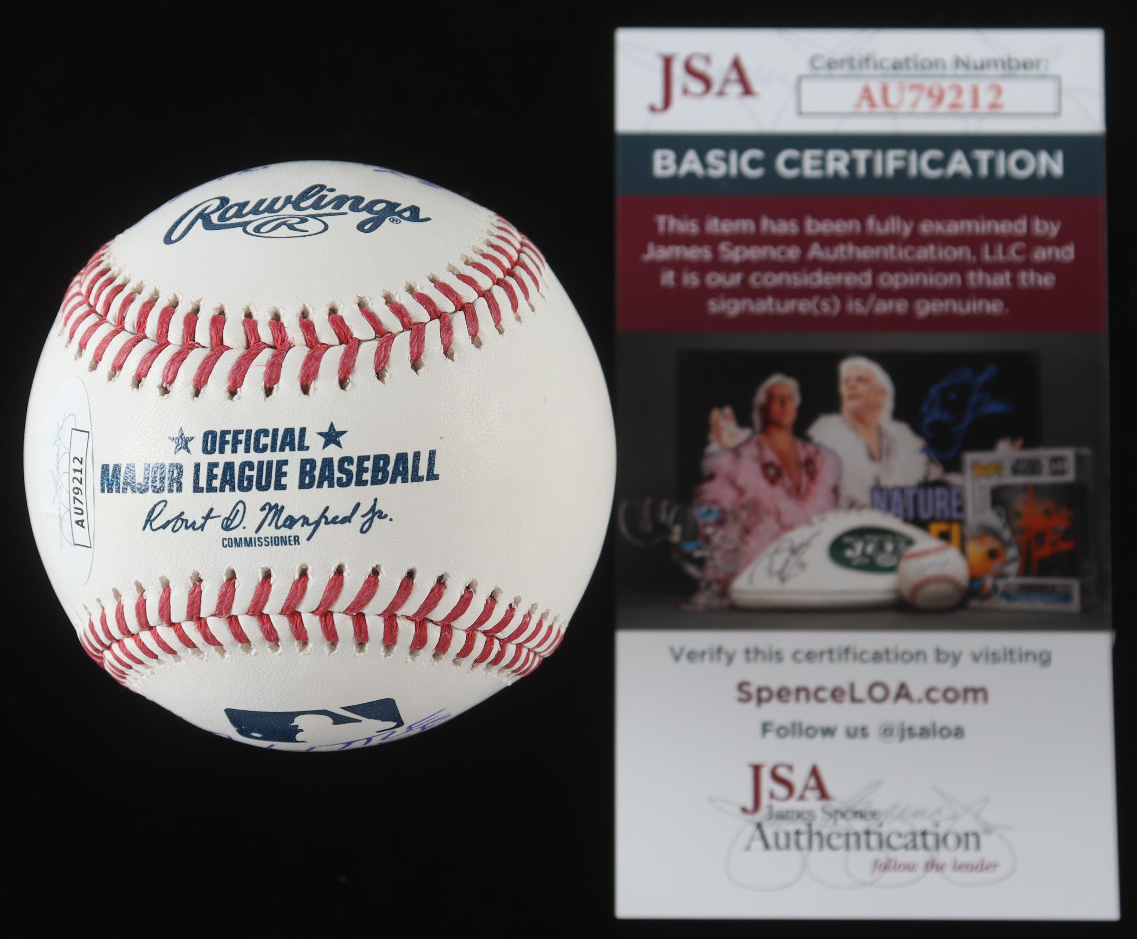 Pat Hughes Signed OML Baseball with Extensive Inscription from 2016 Cubs World Series Final Out Call (JSA) at PristineAuction.com Pat Hughes Signed OML Baseball with Extensive Inscription from 2016 Cubs World Series Final Out Call (JSA) at PristineAuction.com