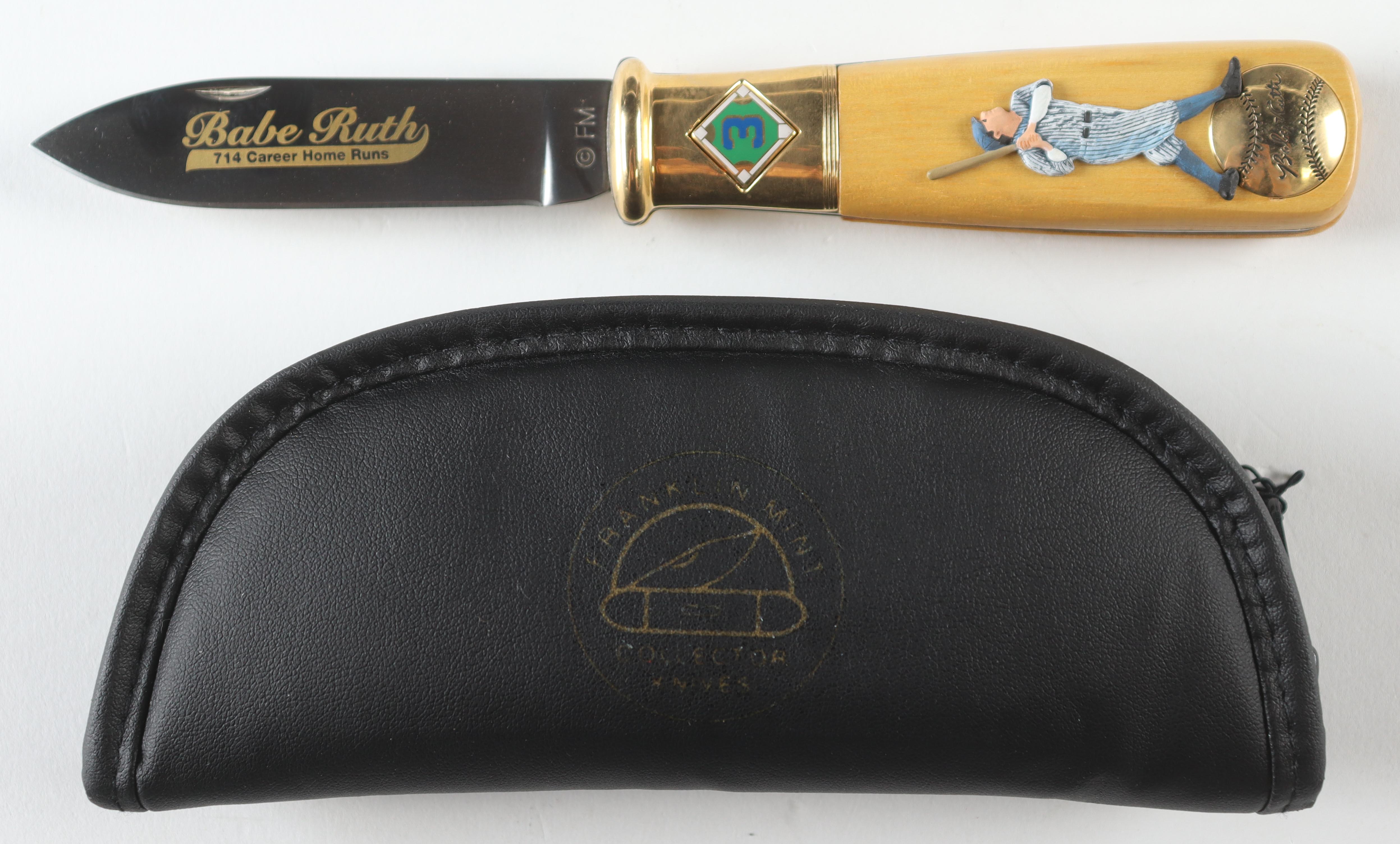 Babe Ruth Franklin Mint Collector Pocket Knife with Collector Case at PristineAuction.com Babe Ruth Franklin Mint Collector Pocket Knife with Collector Case at PristineAuction.com
