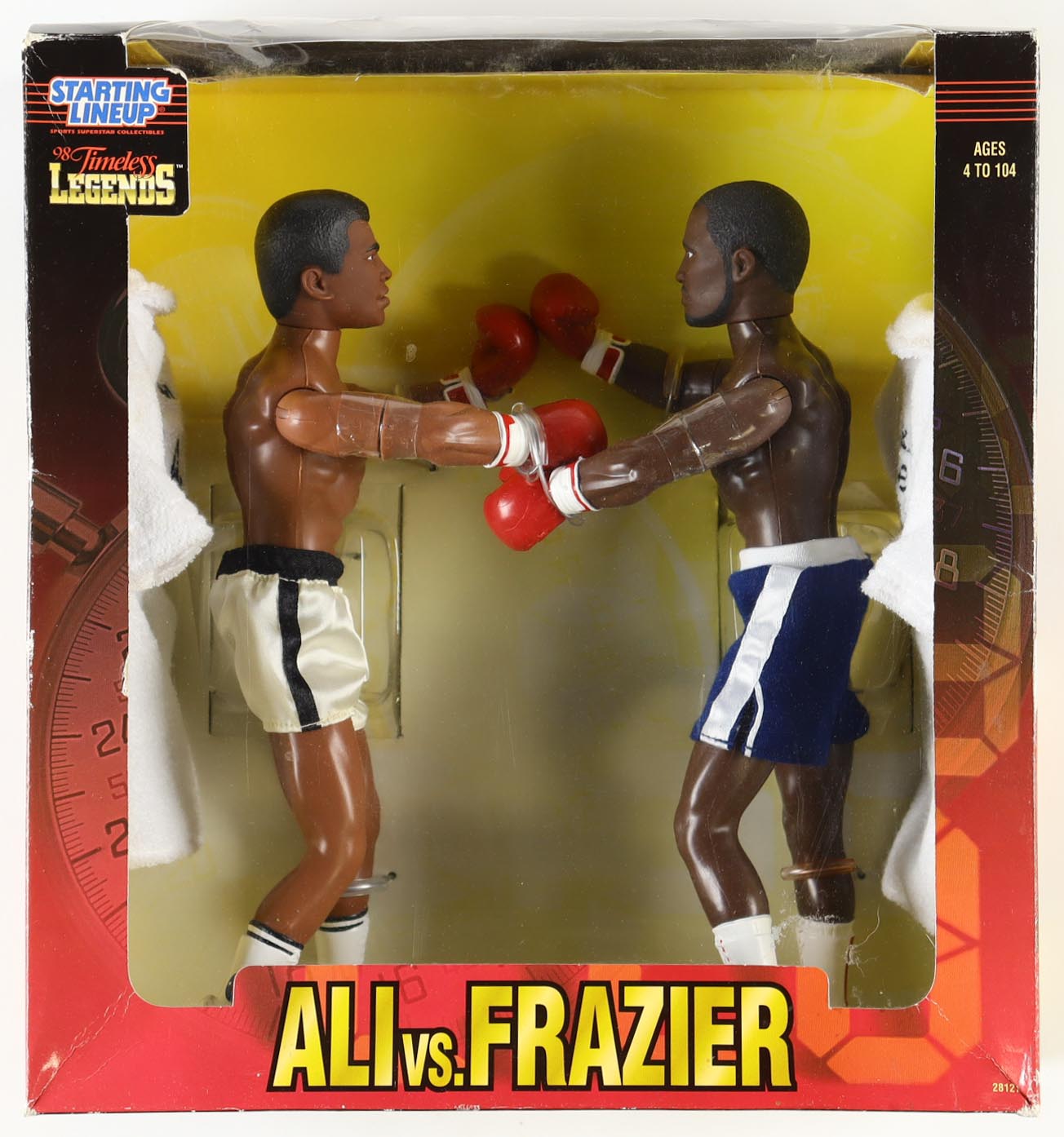 "Ali vs Frazier" Starting Lineup Timeless Legends 1998 Edition 12" Figures With Original Packaging at PristineAuction.com "Ali vs Frazier" Starting Lineup Timeless Legends 1998 Edition 12" Figures With Original Packaging at PristineAuction.com
