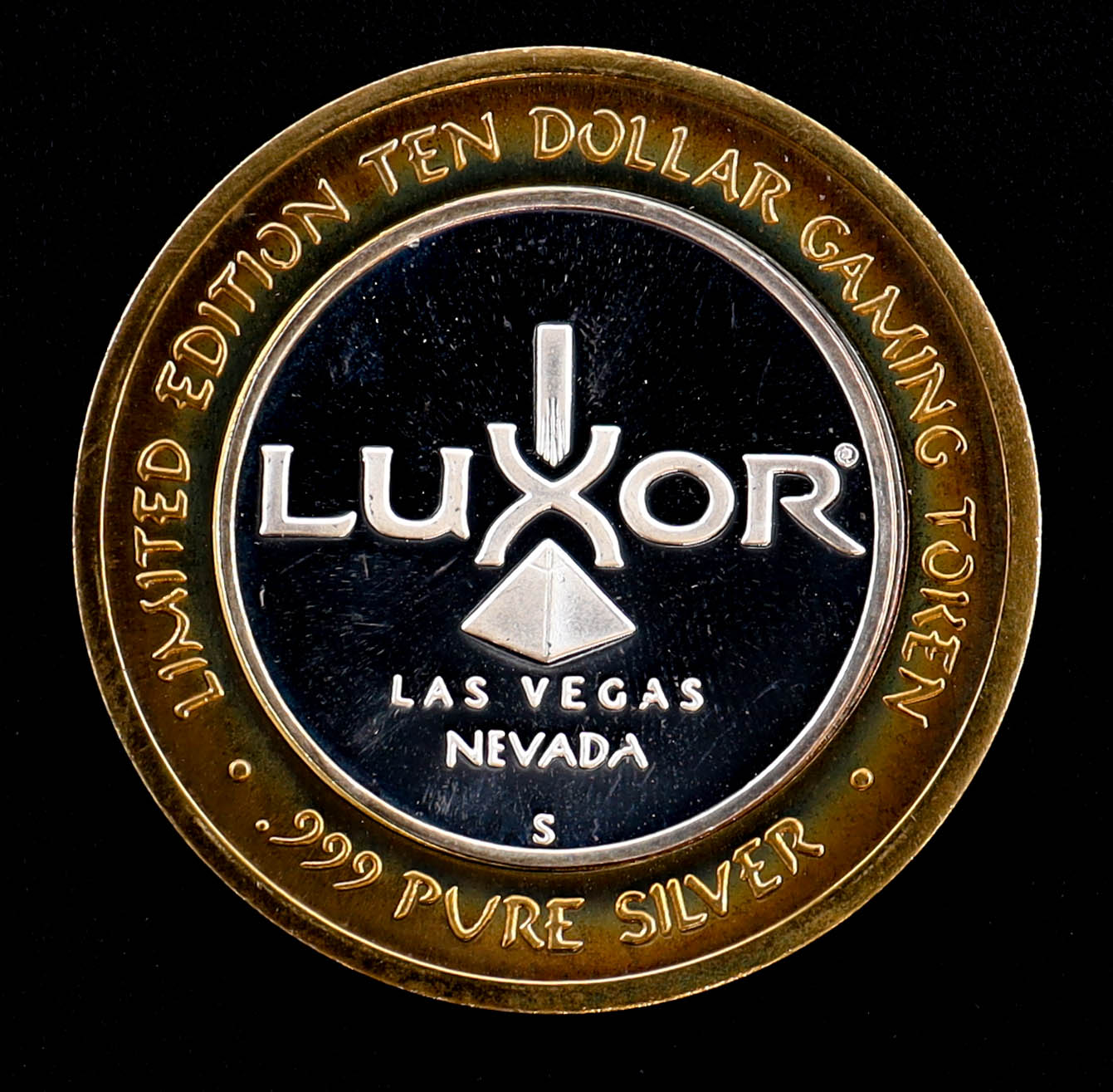 Luxor Las Vegas, Nevada Limited Edition $10 Ten Dollar .999 Pure Silver Gaming Token at PristineAuction.com Luxor Las Vegas, Nevada Limited Edition $10 Ten Dollar .999 Pure Silver Gaming Token at PristineAuction.com