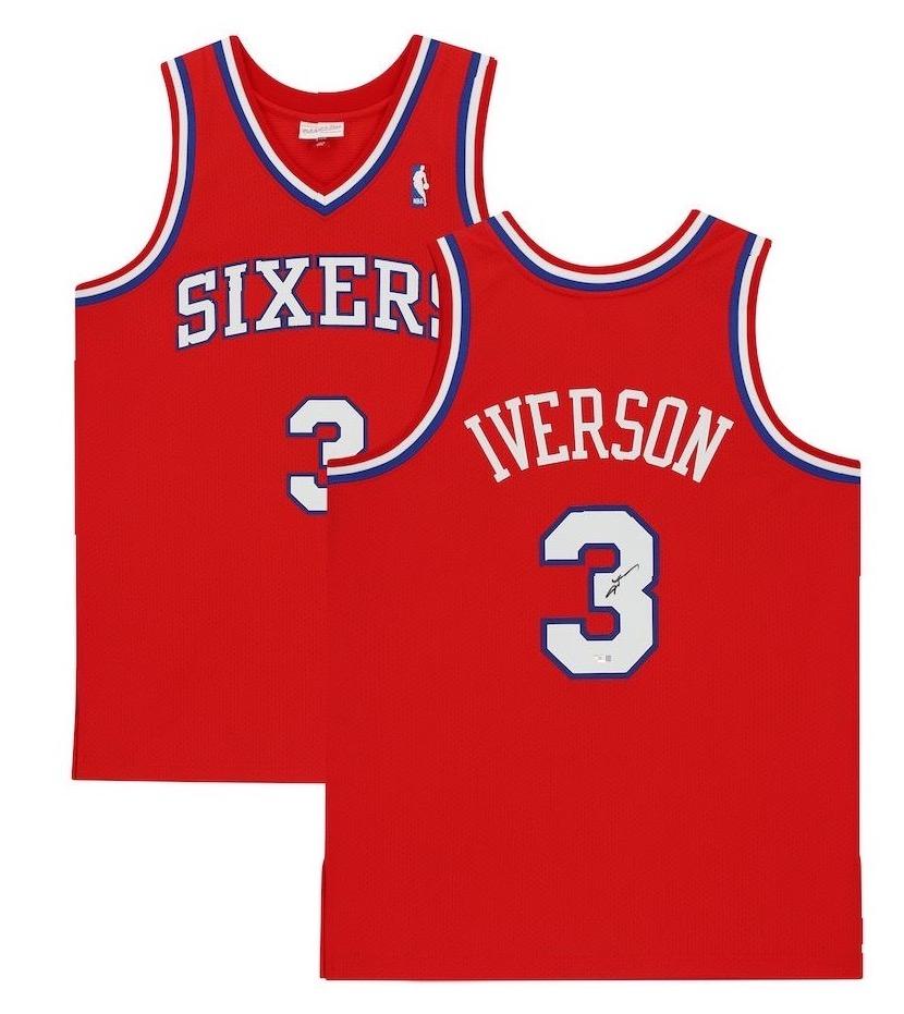 Allen Iverson Signed 76ers Mitchell & Ness Jersey (Fanatics) at PristineAuction.com Allen Iverson Signed 76ers Mitchell & Ness Jersey (Fanatics) at PristineAuction.com