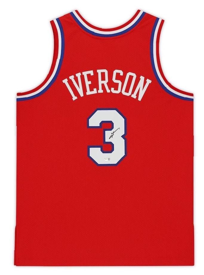 Allen Iverson Signed 76ers Mitchell & Ness Jersey (Fanatics) at PristineAuction.com Allen Iverson Signed 76ers Mitchell & Ness Jersey (Fanatics) at PristineAuction.com