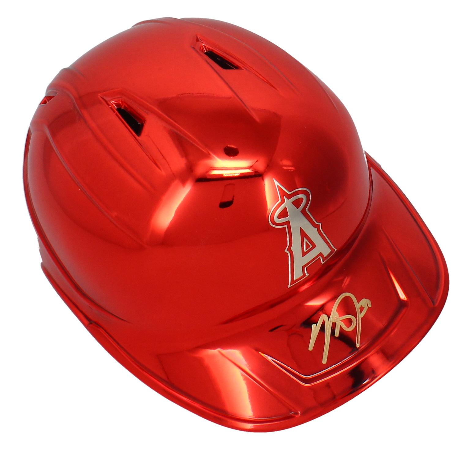 Mike Trout Signed Angels Full-Size Chrome Batting Helmet (MLB) at PristineAuction.com Mike Trout Signed Angels Full-Size Chrome Batting Helmet (MLB) at PristineAuction.com