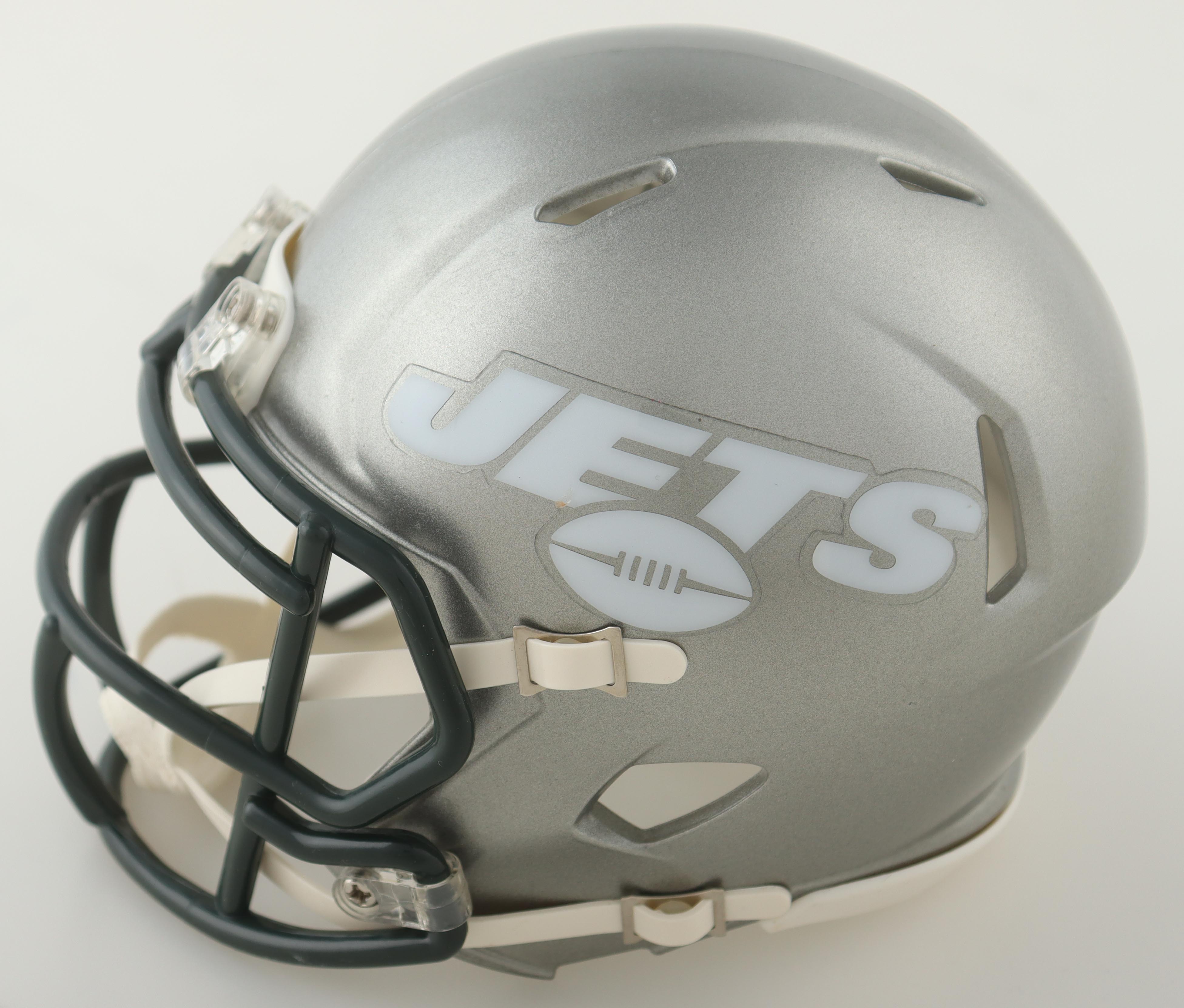 Malachi Corley Signed Jets Flash Alternate Speed Mini Helmet (Beckett) at PristineAuction.com Malachi Corley Signed Jets Flash Alternate Speed Mini Helmet (Beckett) at PristineAuction.com