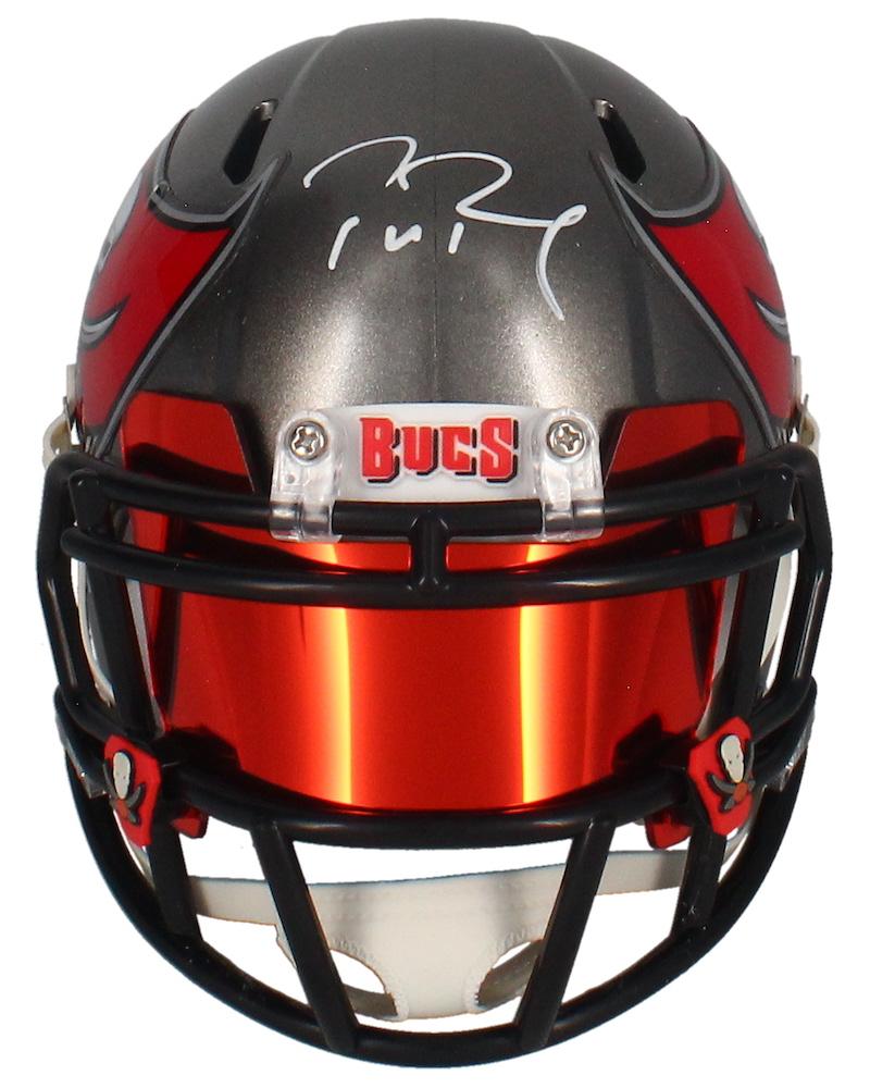 Tom Brady Signed Buccaneers Speed Mini Helmet with Visor (Fanatics) at PristineAuction.com Tom Brady Signed Buccaneers Speed Mini Helmet with Visor (Fanatics) at PristineAuction.com