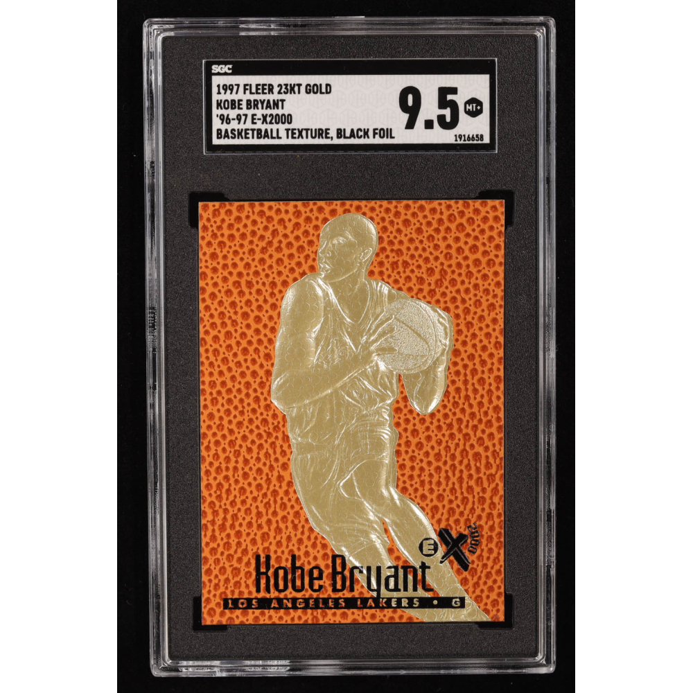 Kobe Bryant 1996-97 Feel The Game E-X2000 23K Gold Card RC (SGC 9.5) at PristineAuction.com Kobe Bryant 1996-97 Feel The Game E-X2000 23K Gold Card RC (SGC 9.5) at PristineAuction.com