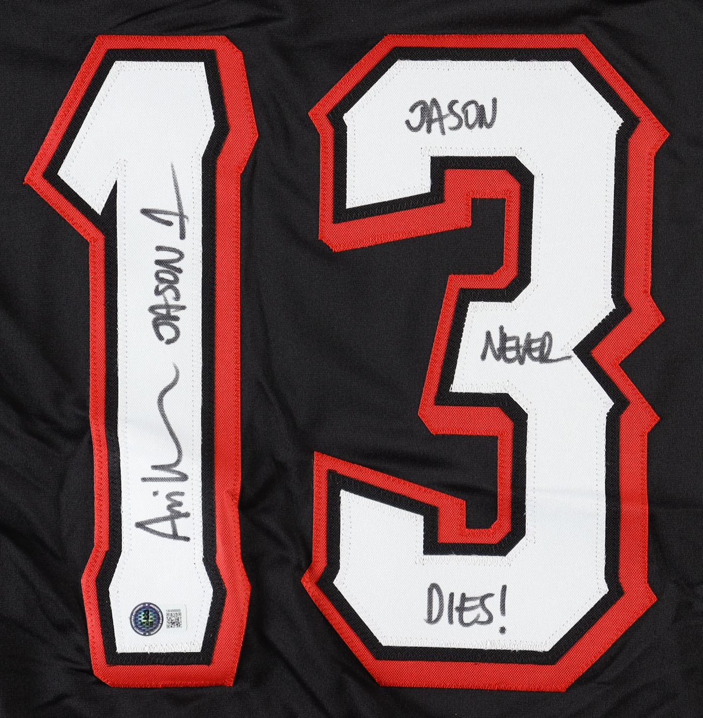 Ari Lehman Signed "Friday the 13th" Jersey Inscribed "Jason 1" & "Jason Never Dies!" (Beckett) at PristineAuction.com Ari Lehman Signed "Friday the 13th" Jersey Inscribed "Jason 1" & "Jason Never Dies!" (Beckett) at PristineAuction.com