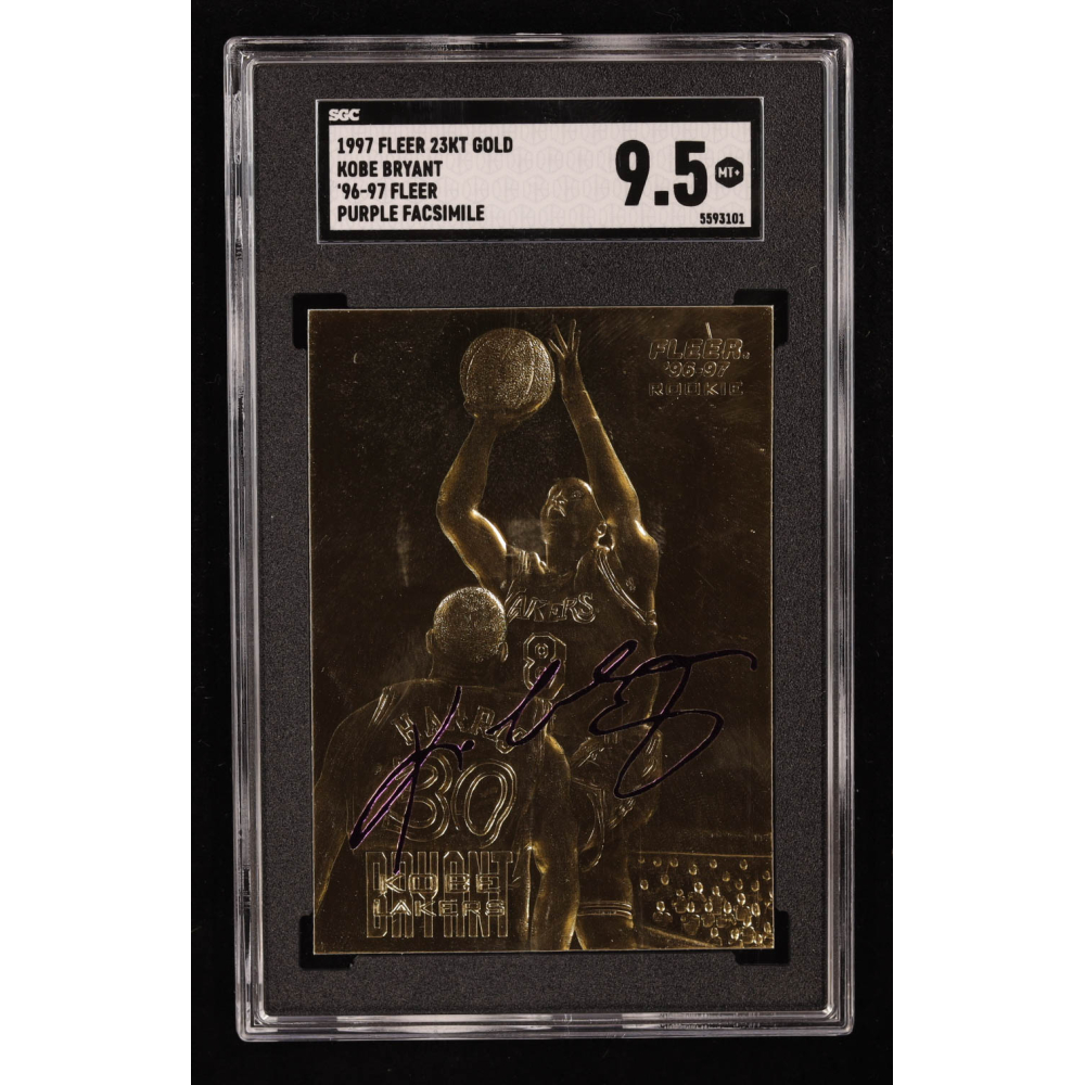 Kobe Bryant 1996-97 Fleer Purple Signature 23Kt Gold RC (SGC 9.5) at PristineAuction.com