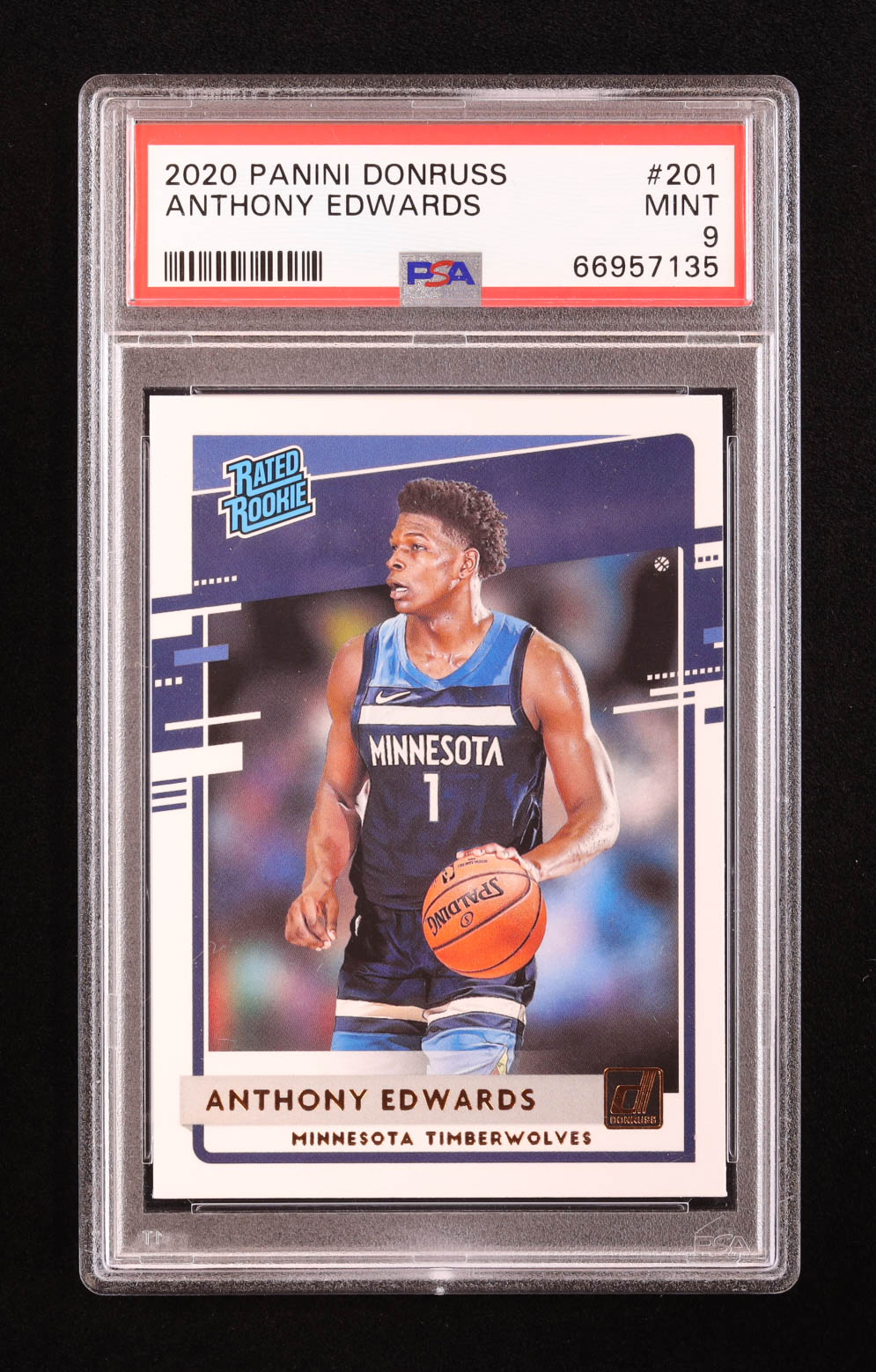 Anthony Edwards 2020-21 Donruss #201 RR RC (PSA 9) at PristineAuction.com Anthony Edwards 2020-21 Donruss #201 RR RC (PSA 9) at PristineAuction.com